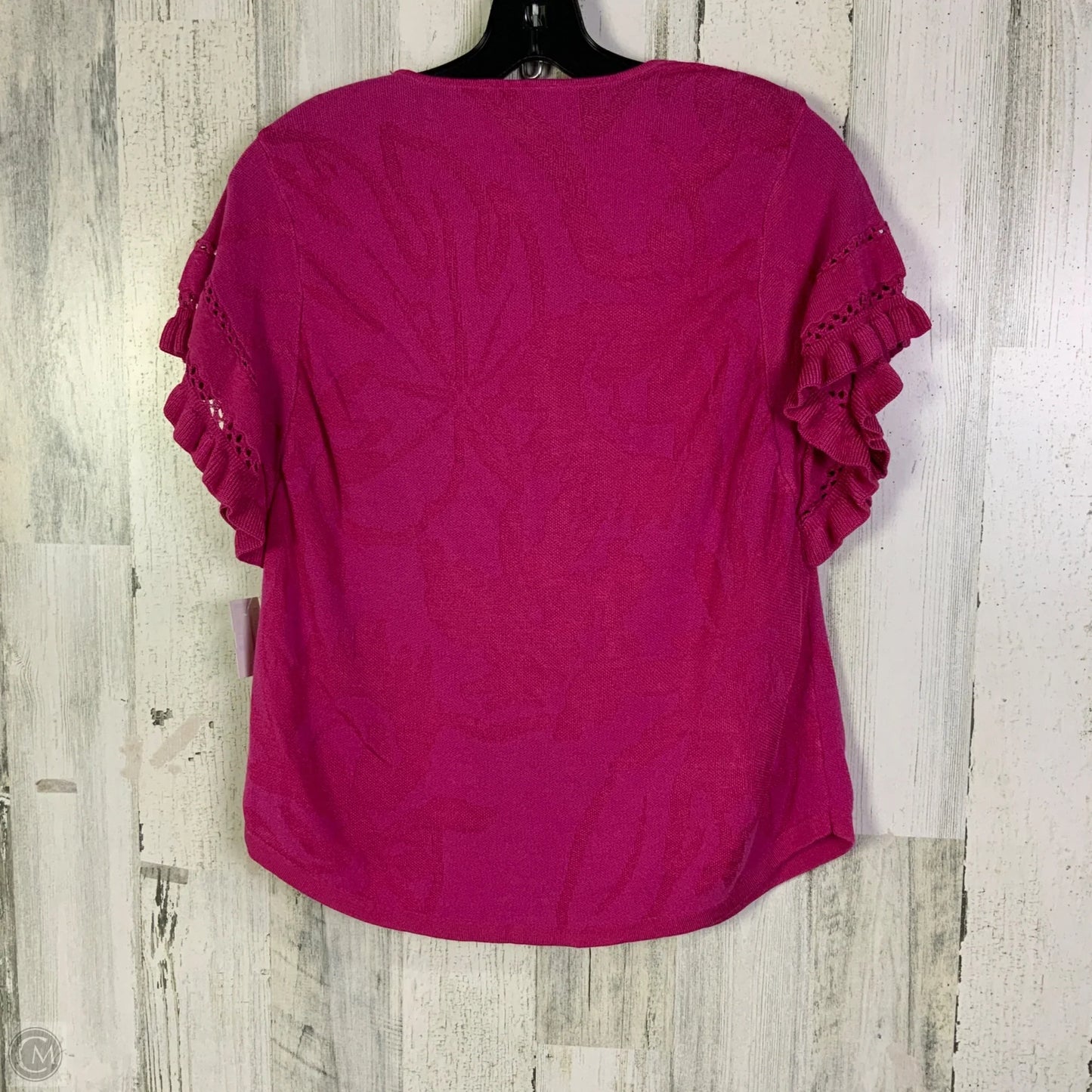 Top Short Sleeve By Chicos In Pink, Size: M