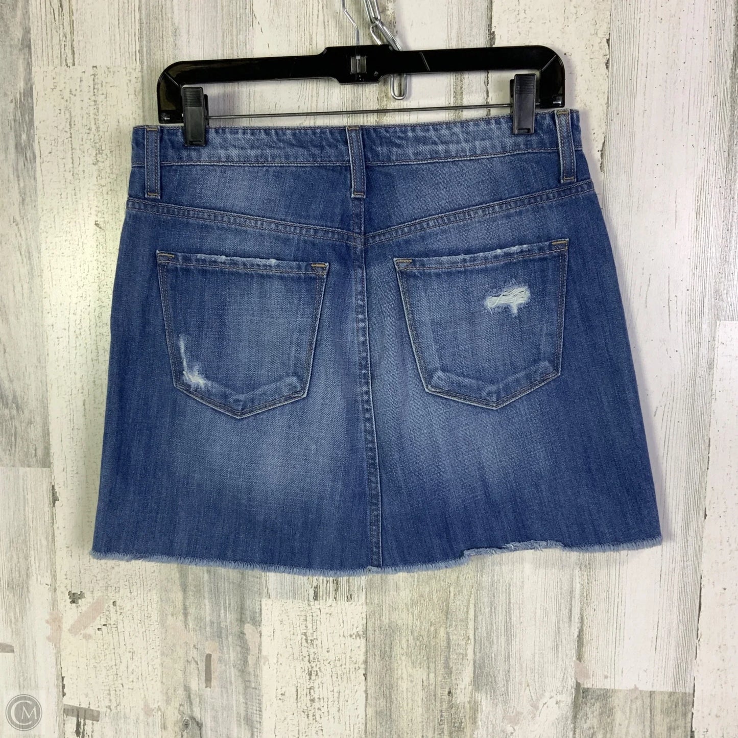 Skirt Mini & Short By Flying Monkey In Blue Denim, Size: 6