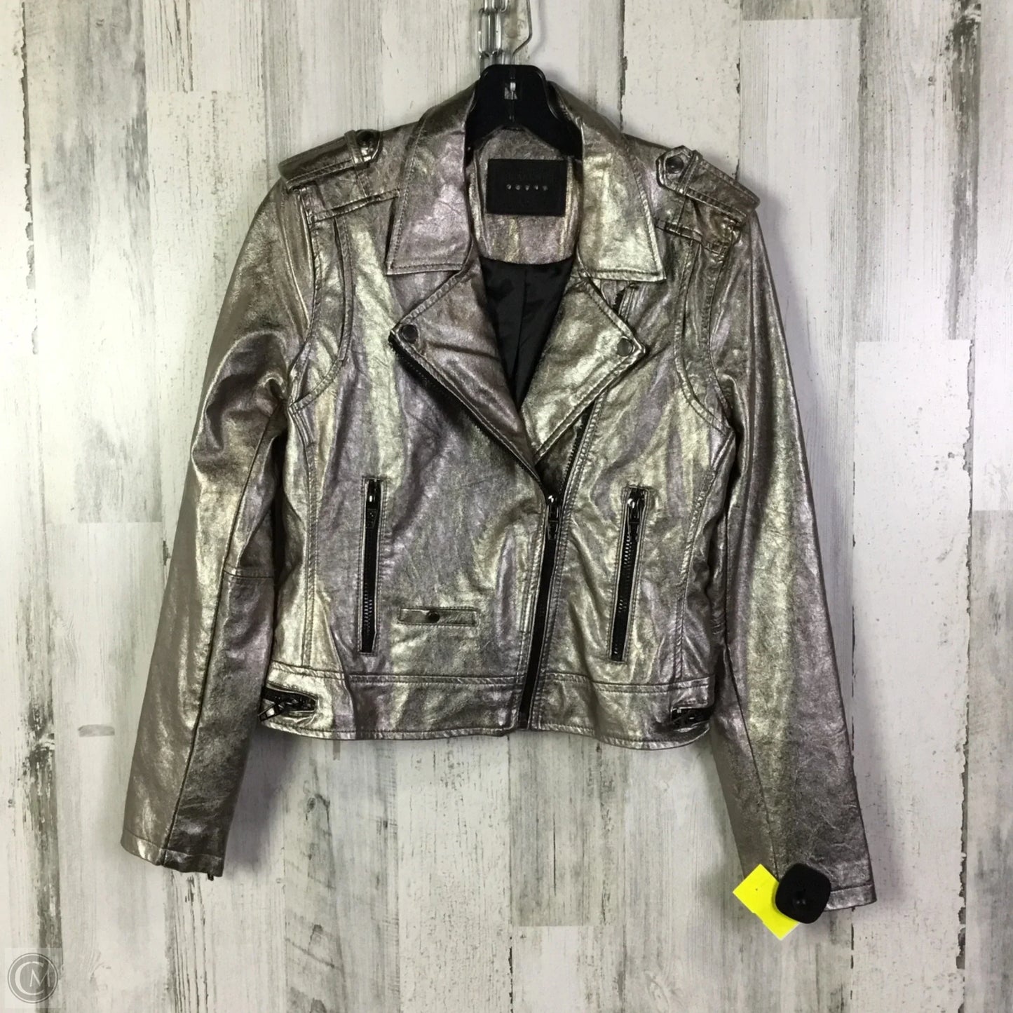Jacket Moto By Blanknyc In Silver, Size: S
