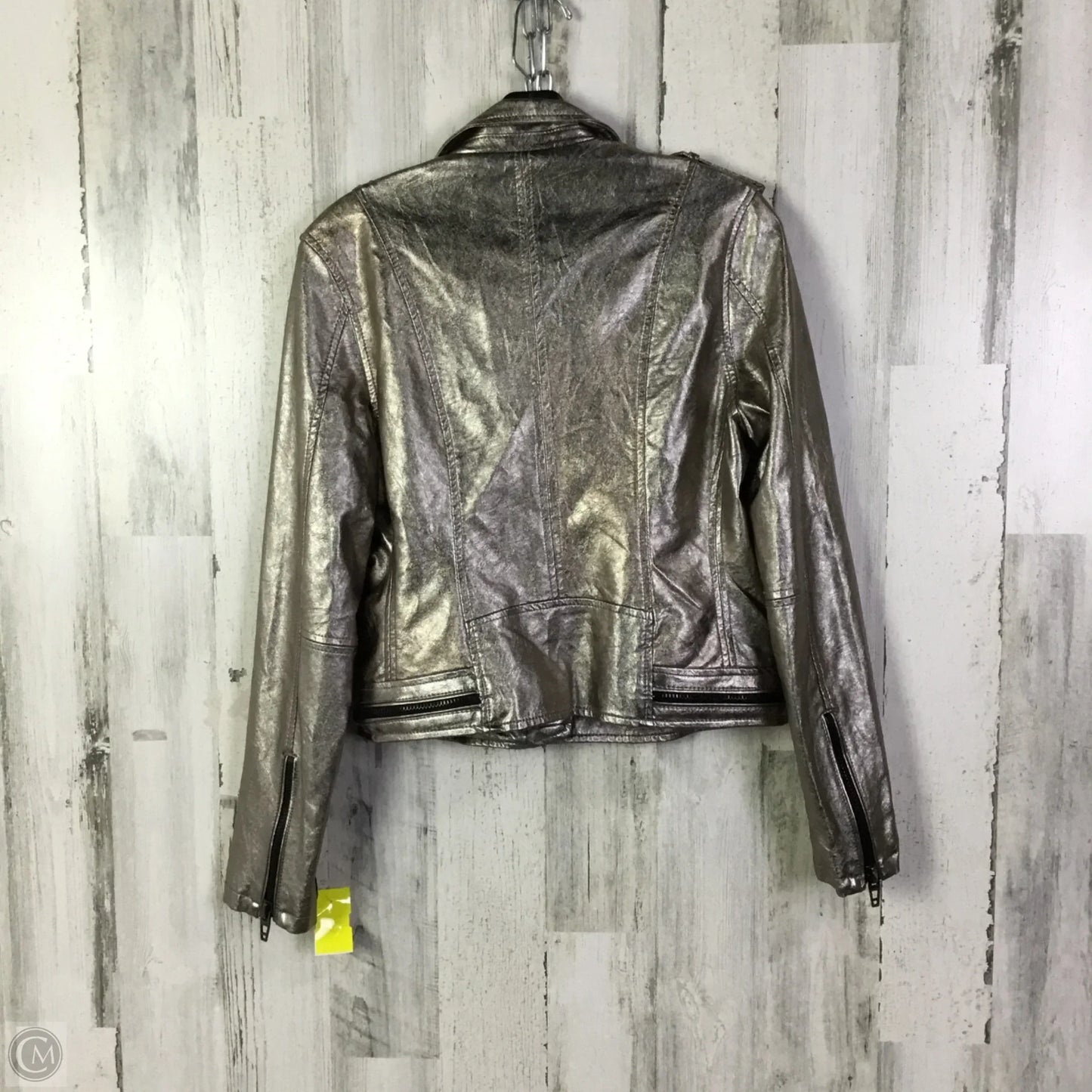 Jacket Moto By Blanknyc In Silver, Size: S