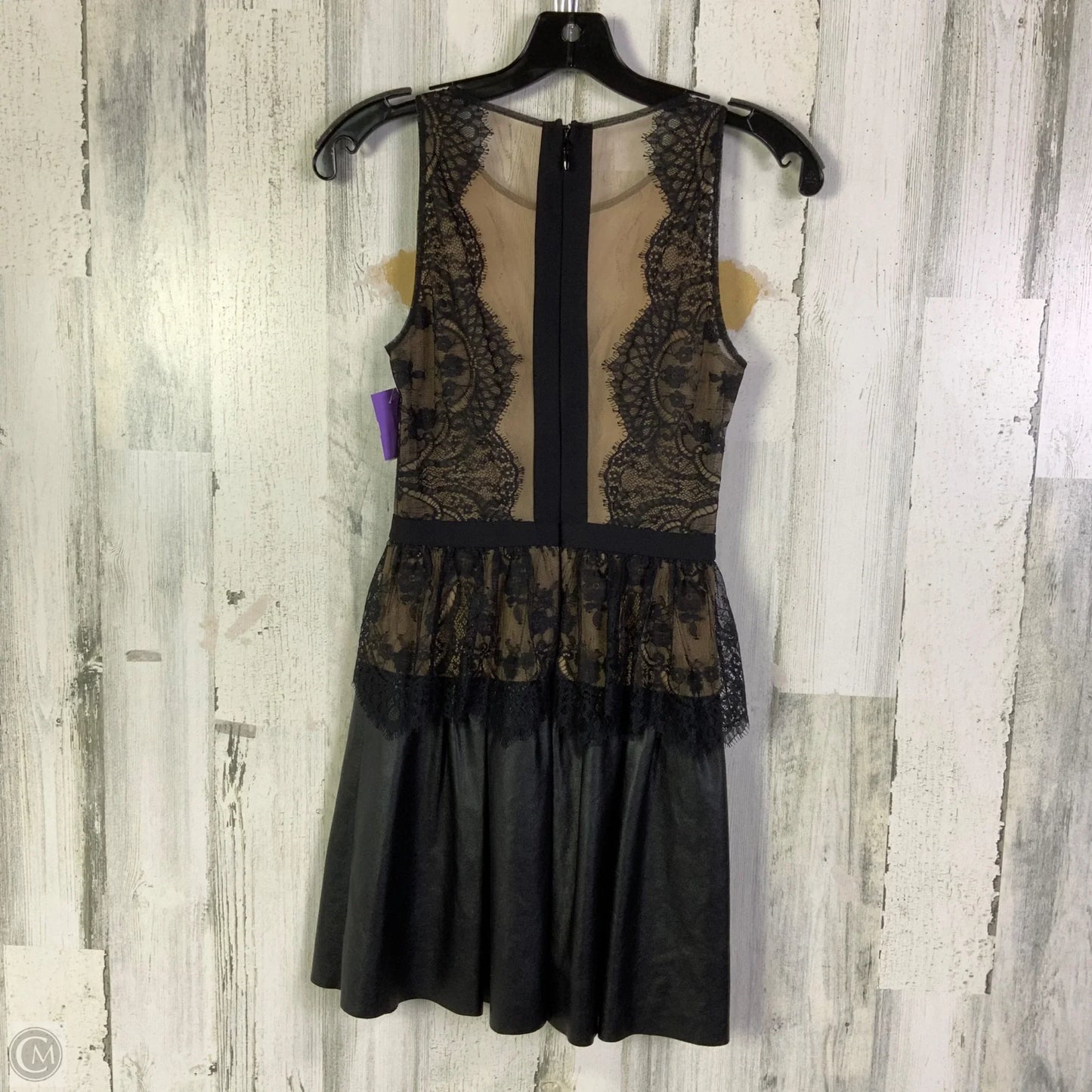 Dress Party Short By Bcbgmaxazria In Black & Tan, Size: Xs