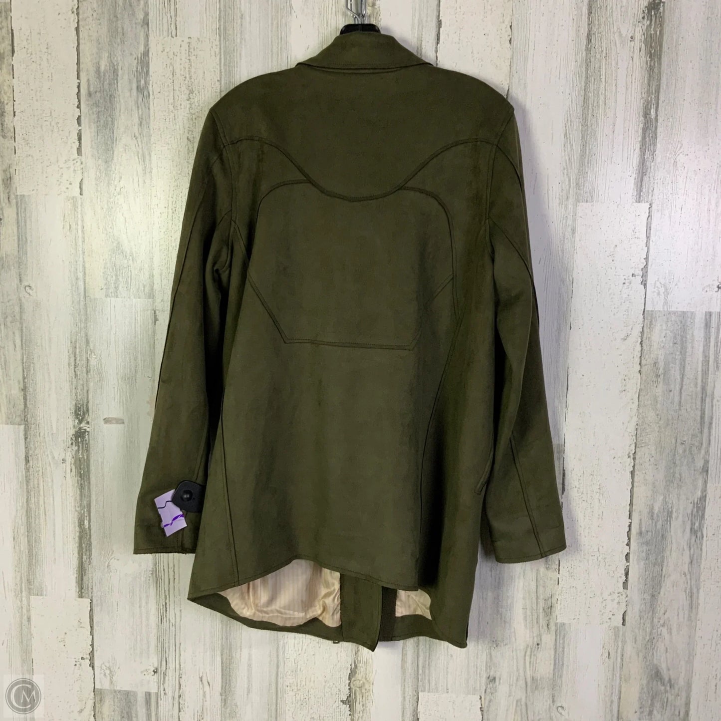Jacket Moto By Anthropologie In Green, Size: M