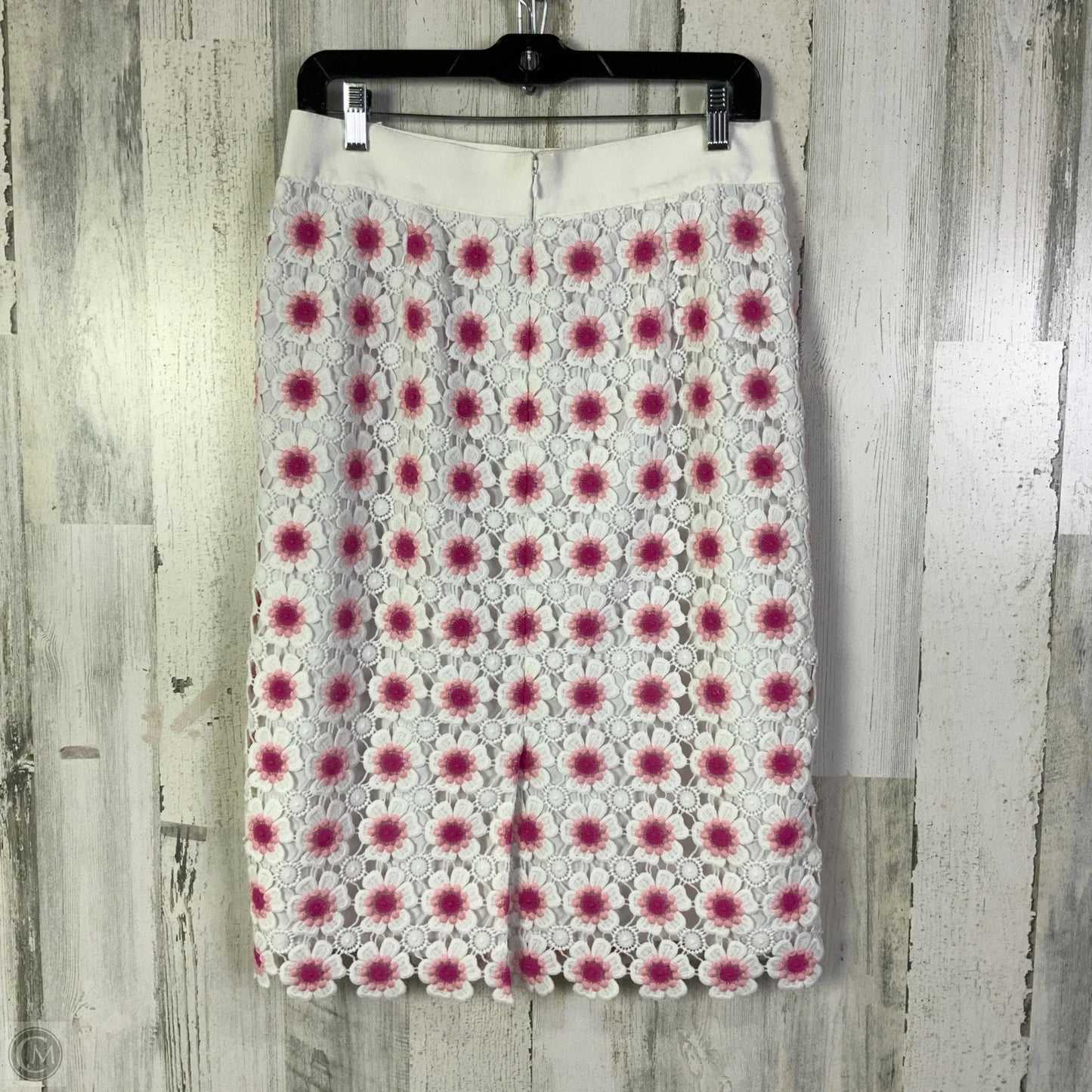 Skirt Midi By J. Crew In Pink & White, Size: 6