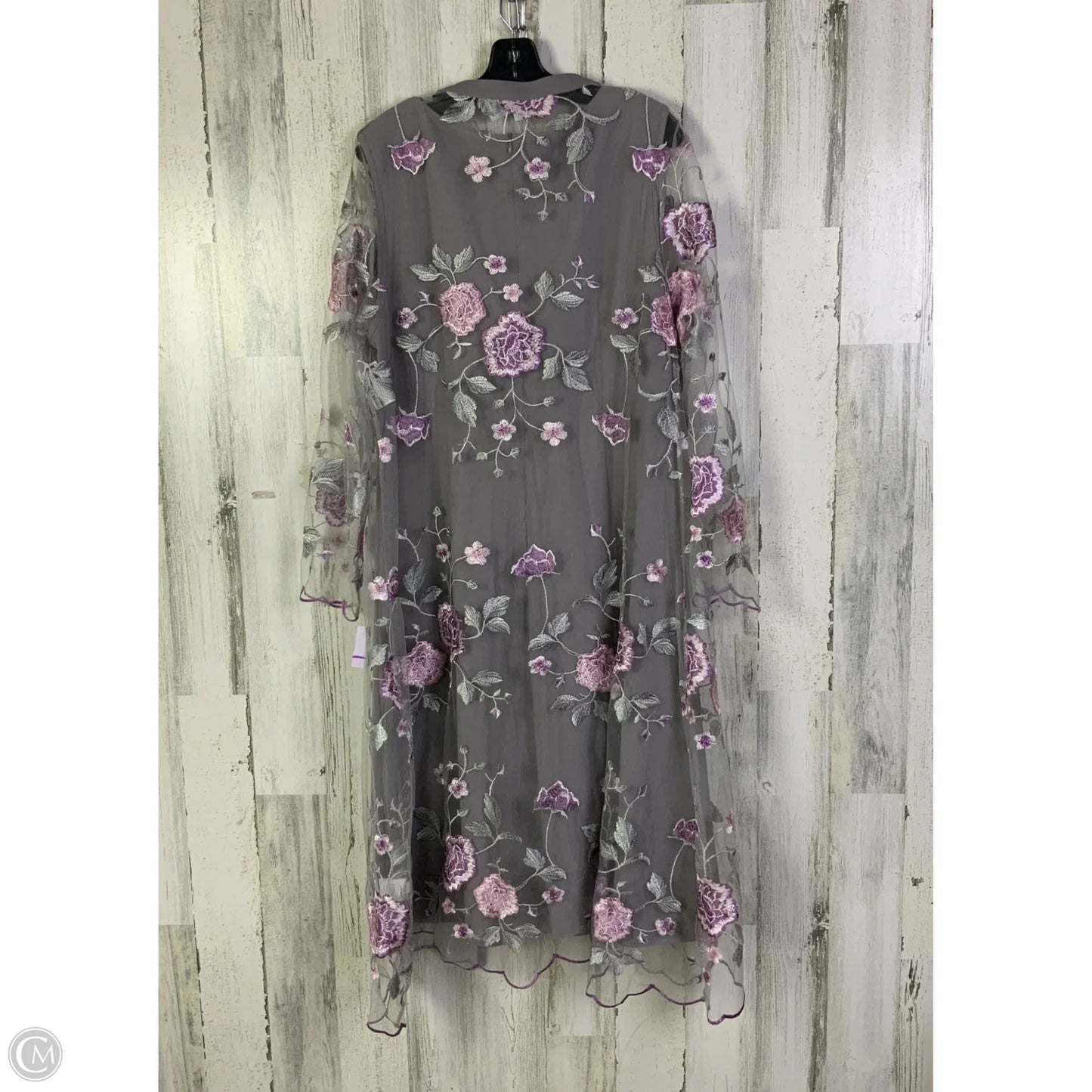 Dress Set 2pc By Clothes Mentor In Grey & Purple, Size: Xl