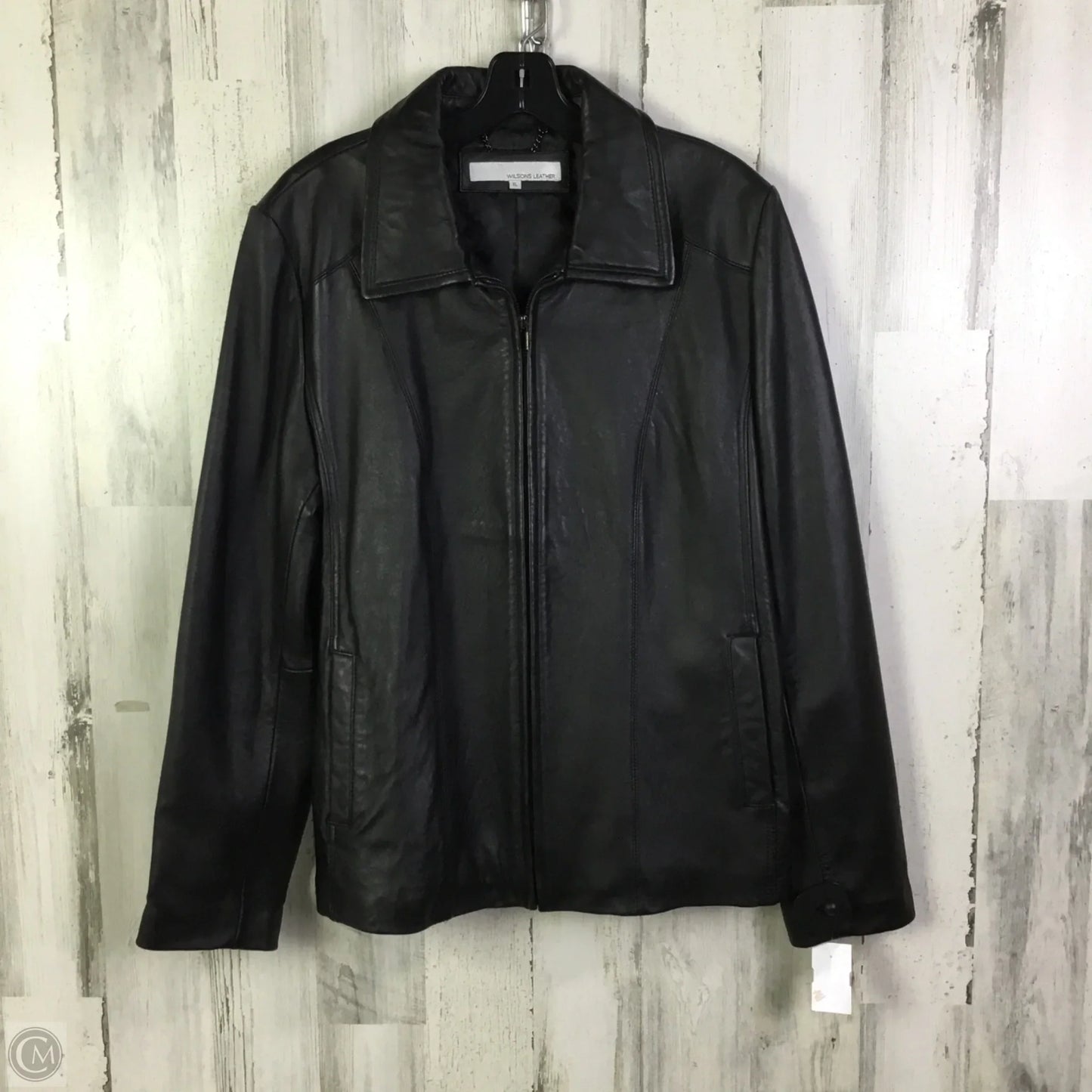 Jacket Leather By Wilsons Leather In Black, Size: Xl