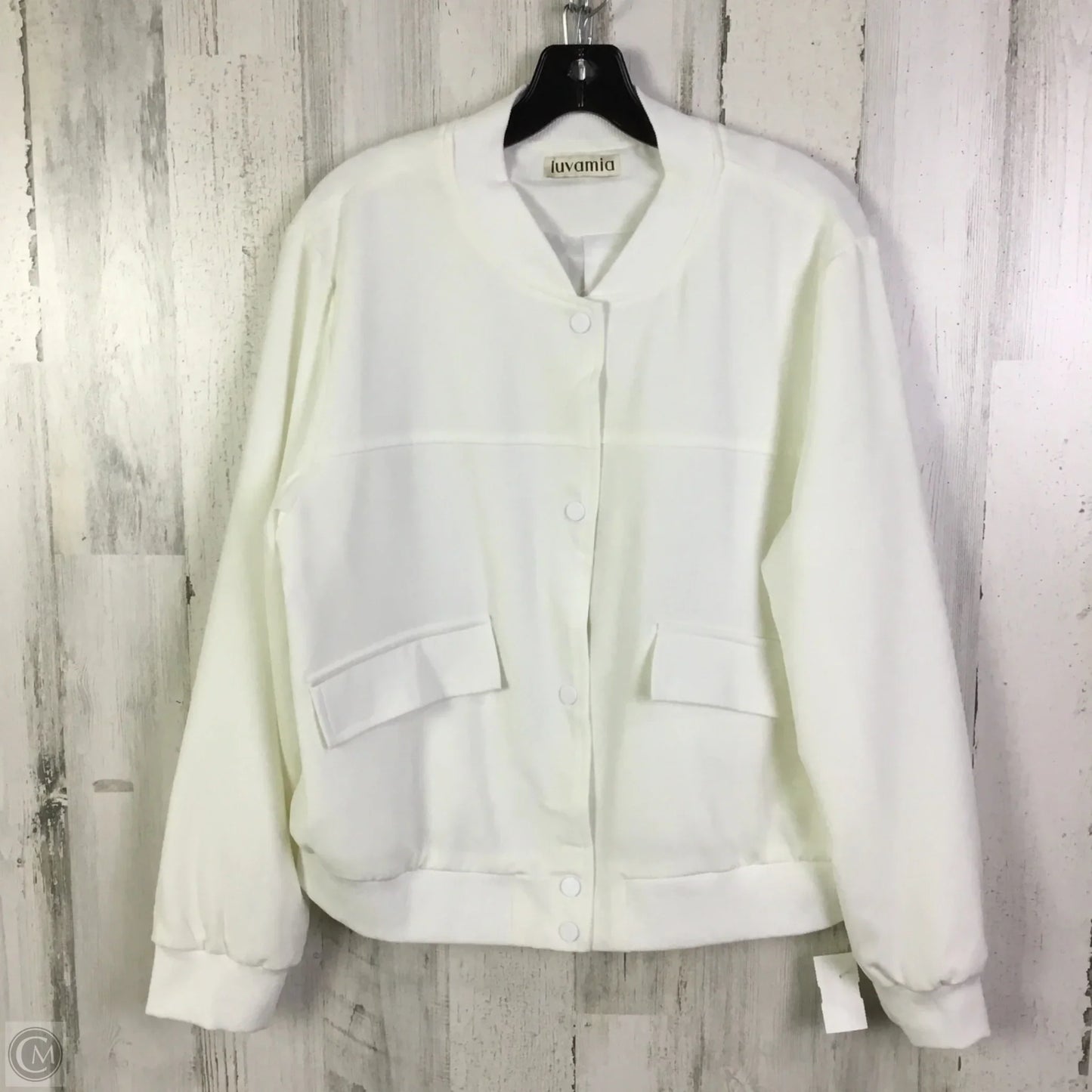 Jacket Other By Clothes Mentor In White, Size: L