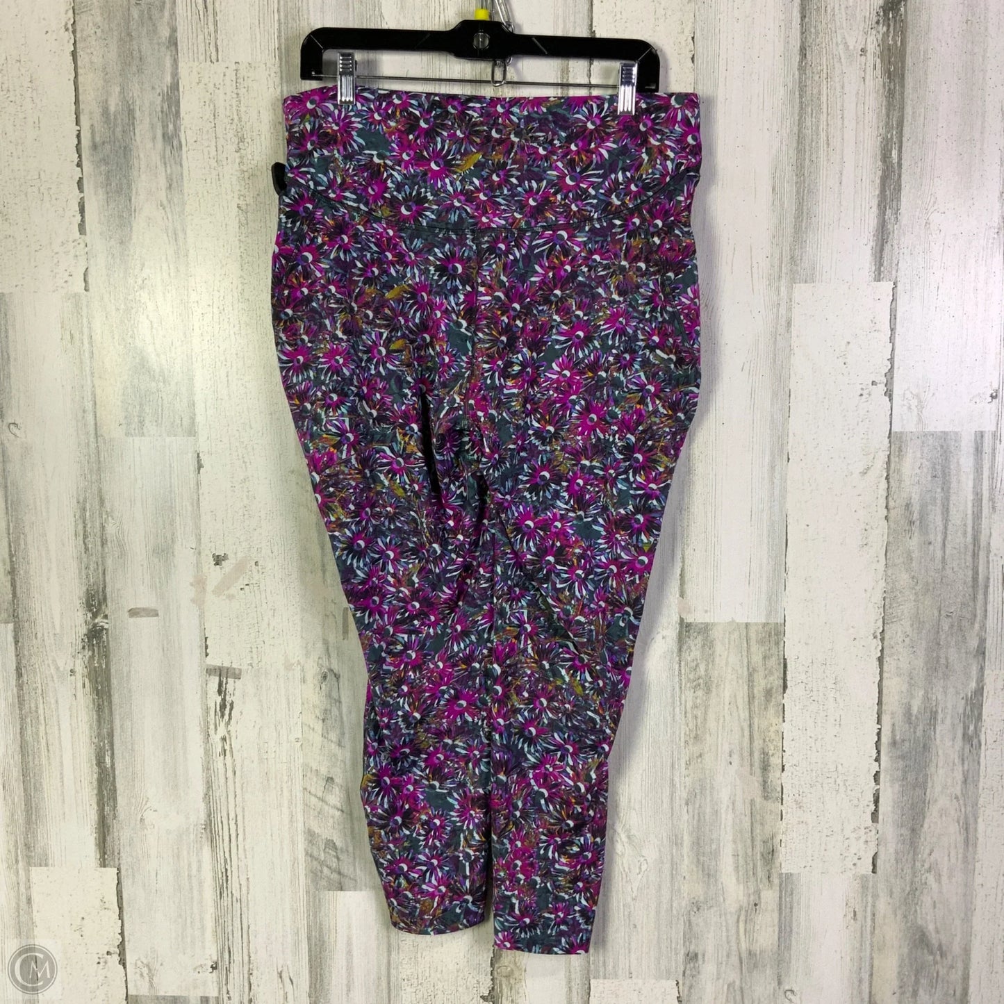 Athletic Leggings Capris By Lululemon In Green & Pink, Size: 16