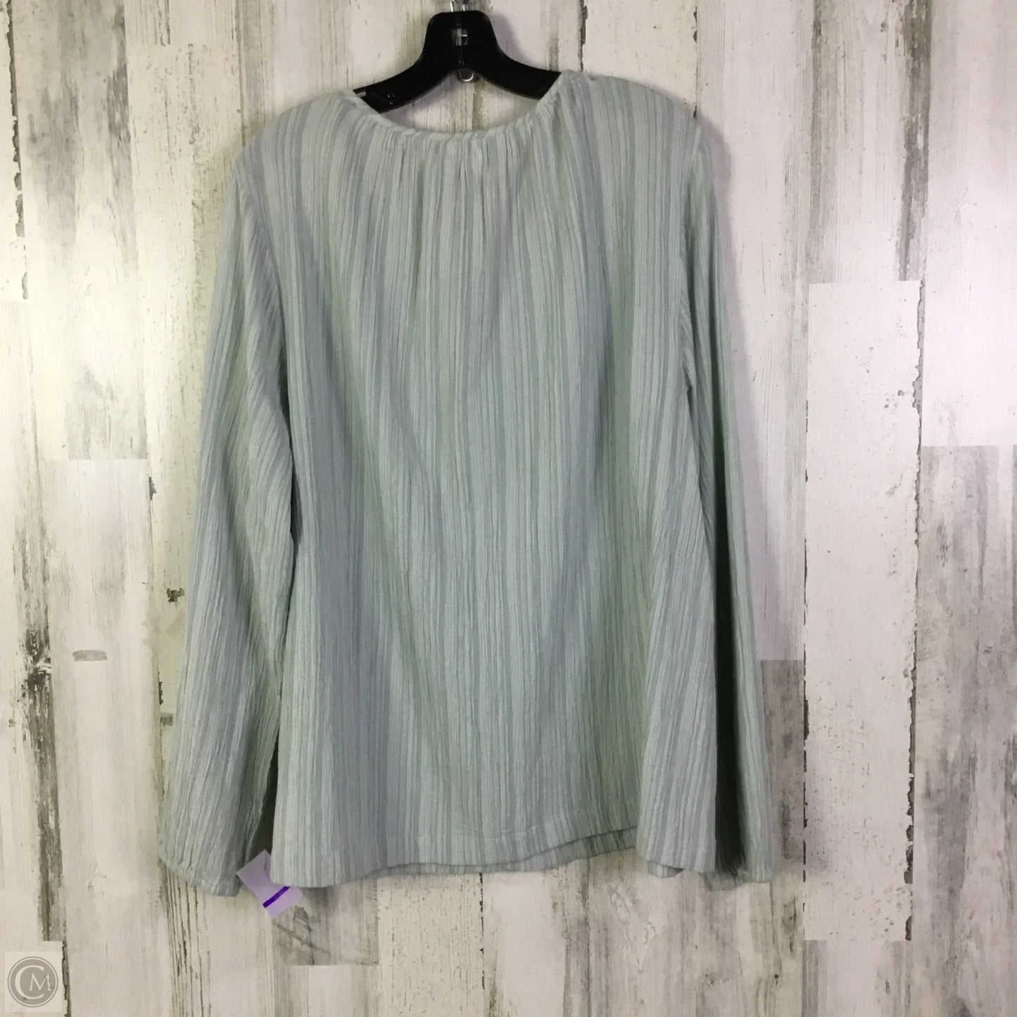 Top Long Sleeve By J. Jill In Blue & White, Size: Xl