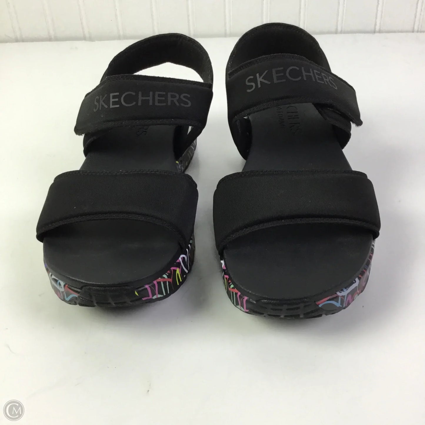 Sandals Heels Platform By Skechers In Black, Size: 8