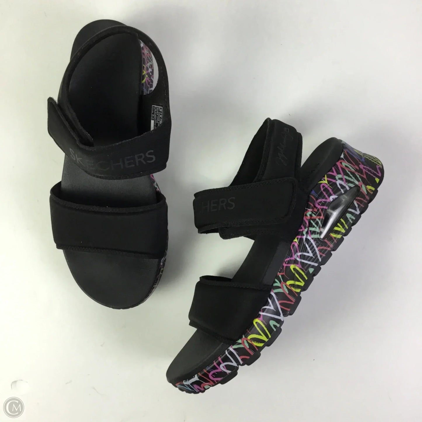 Sandals Heels Platform By Skechers In Black, Size: 8