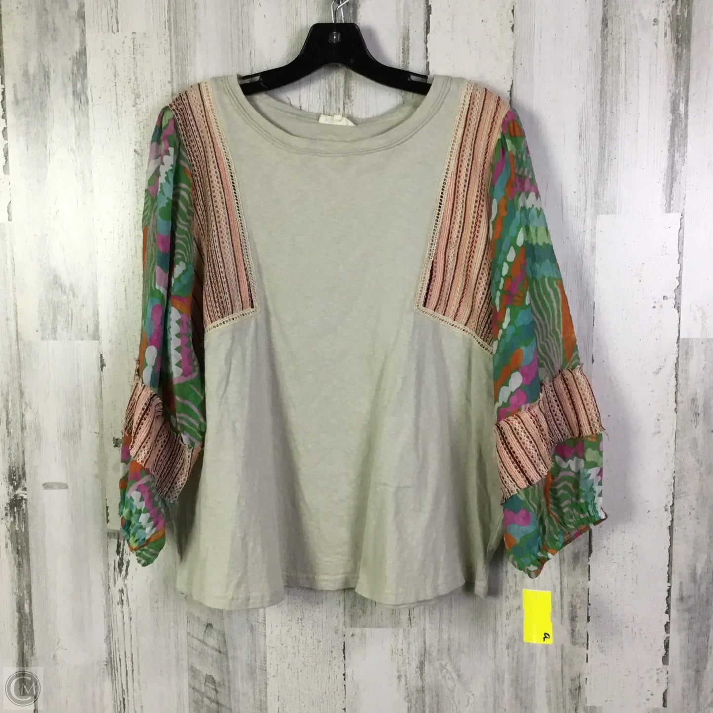 Top 3/4 Sleeve By Easel In Multi-colored, Size: L