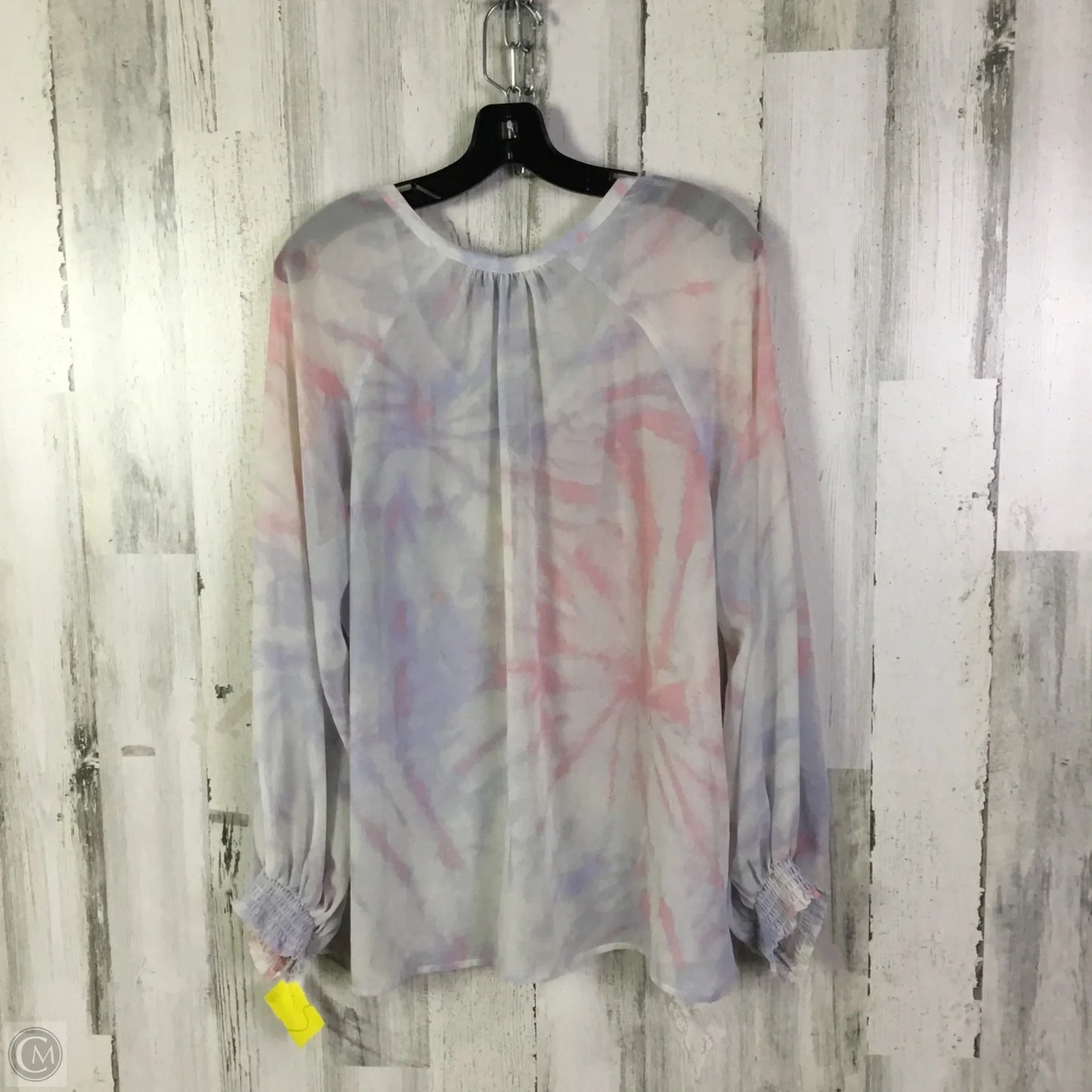 Top Long Sleeve By Modcloth In Blue & Pink, Size: 1x