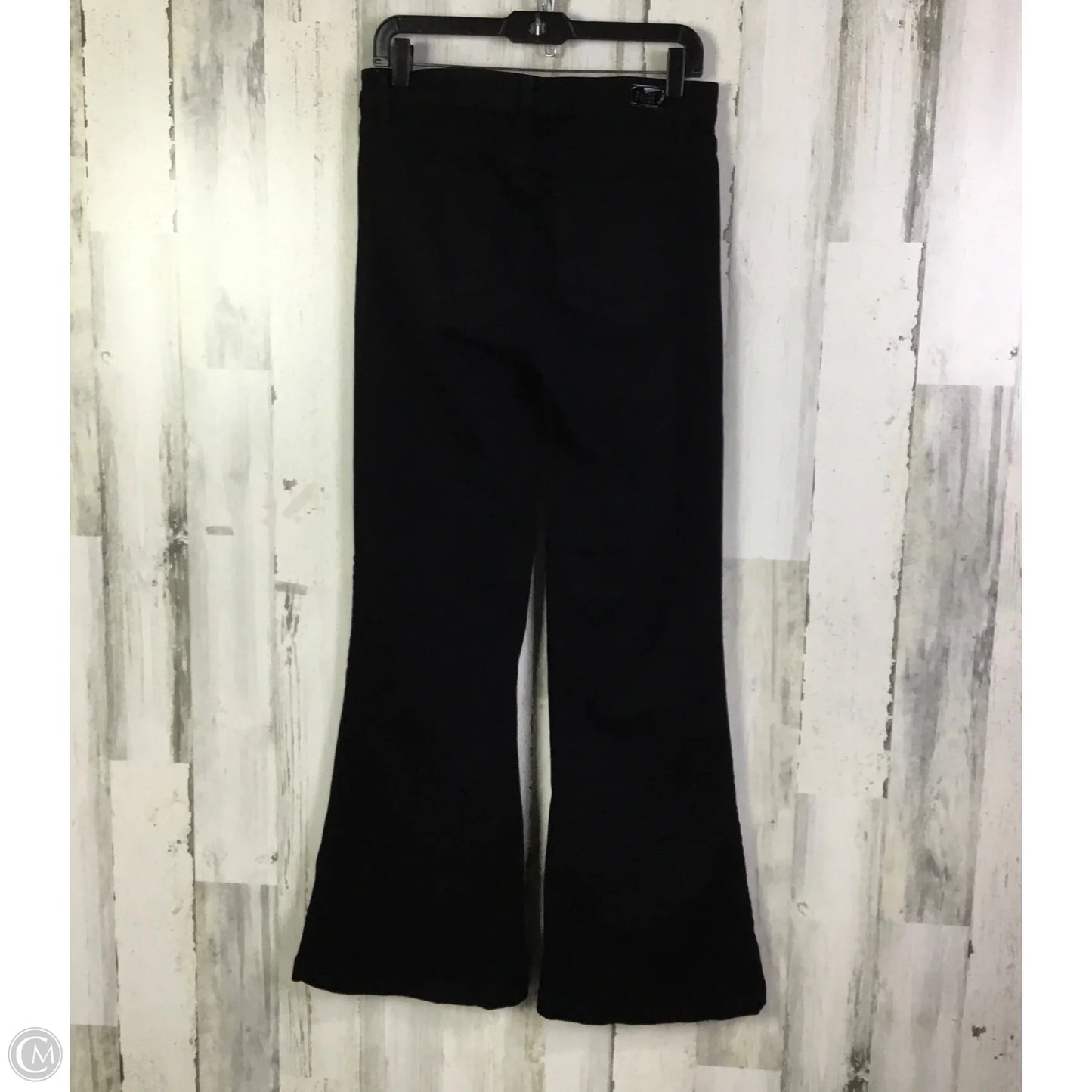 Jeans Flared By Paige In Black Denim, Size: 10