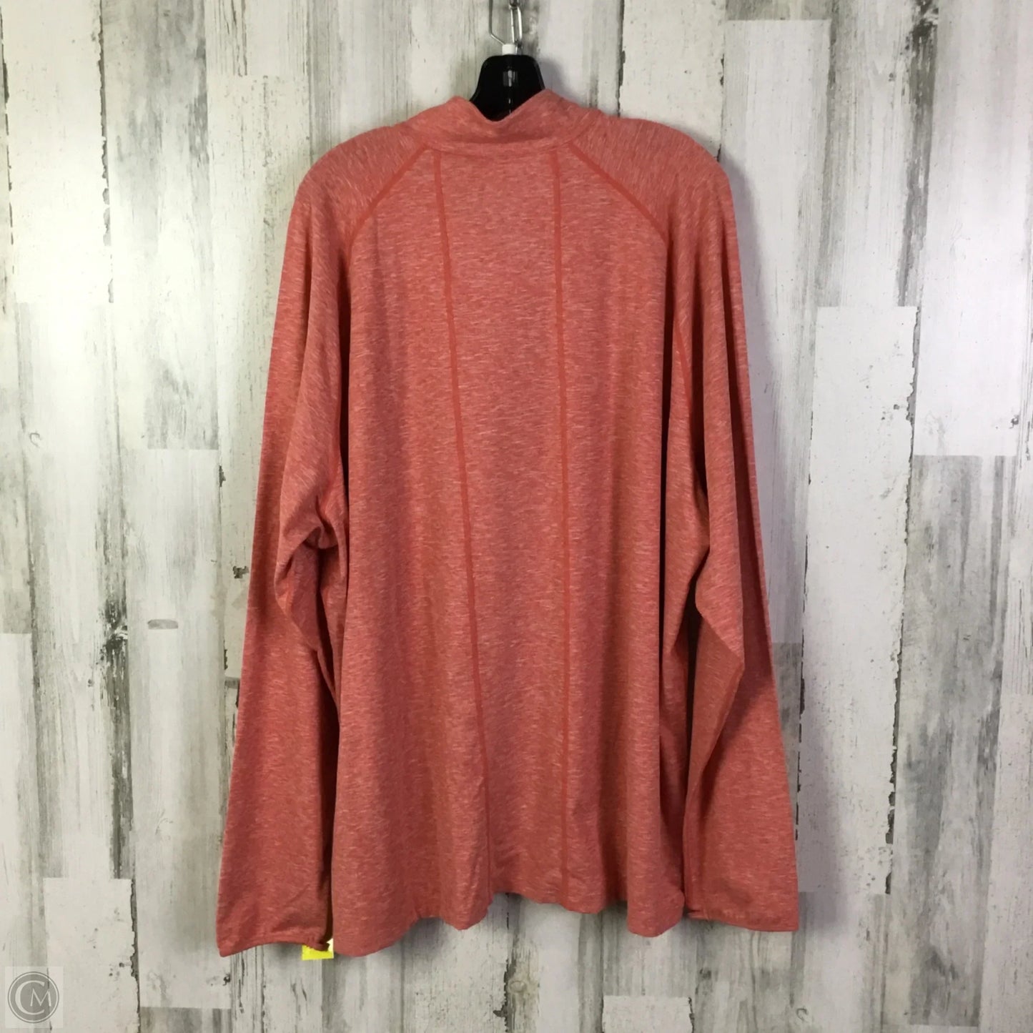 Athletic Top Long Sleeve Collar By Asics In Orange, Size: 3x