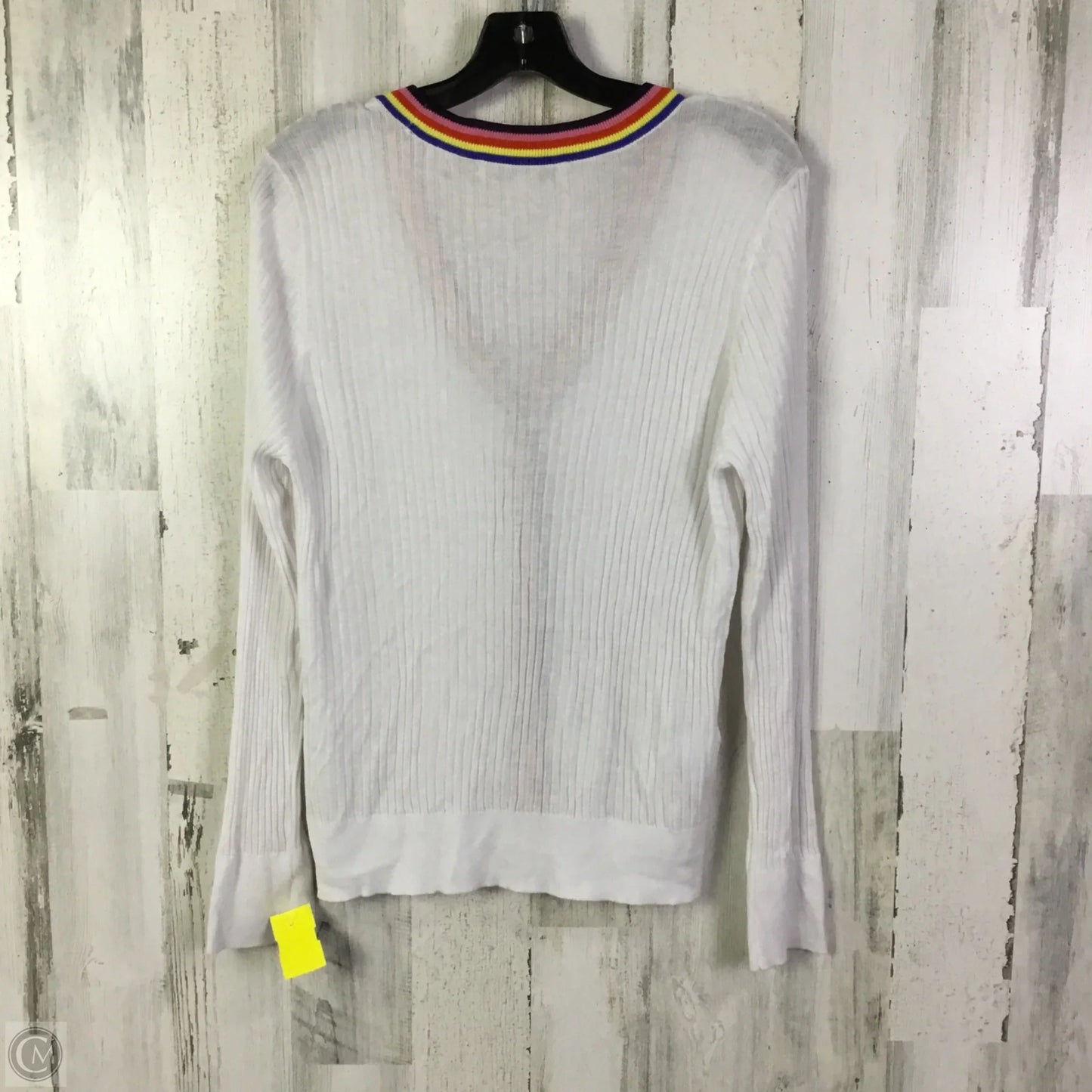 Sweater Cardigan By Loft In White, Size: Xl