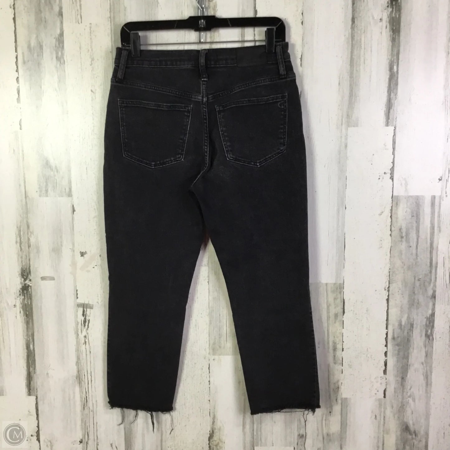 Jeans Straight By Madewell In Black Denim, Size: 6p