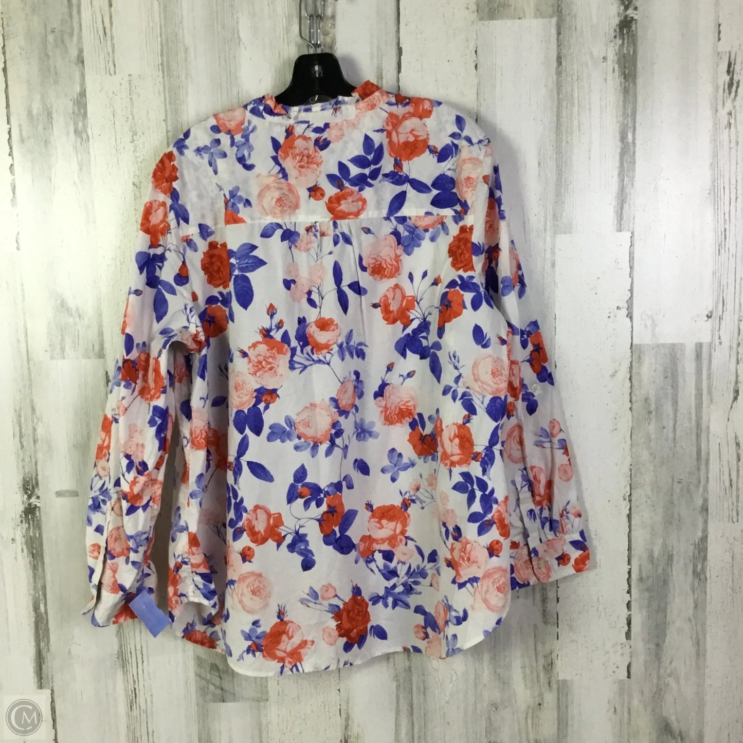 Top Long Sleeve By Talbots In Blue, Size: 2x