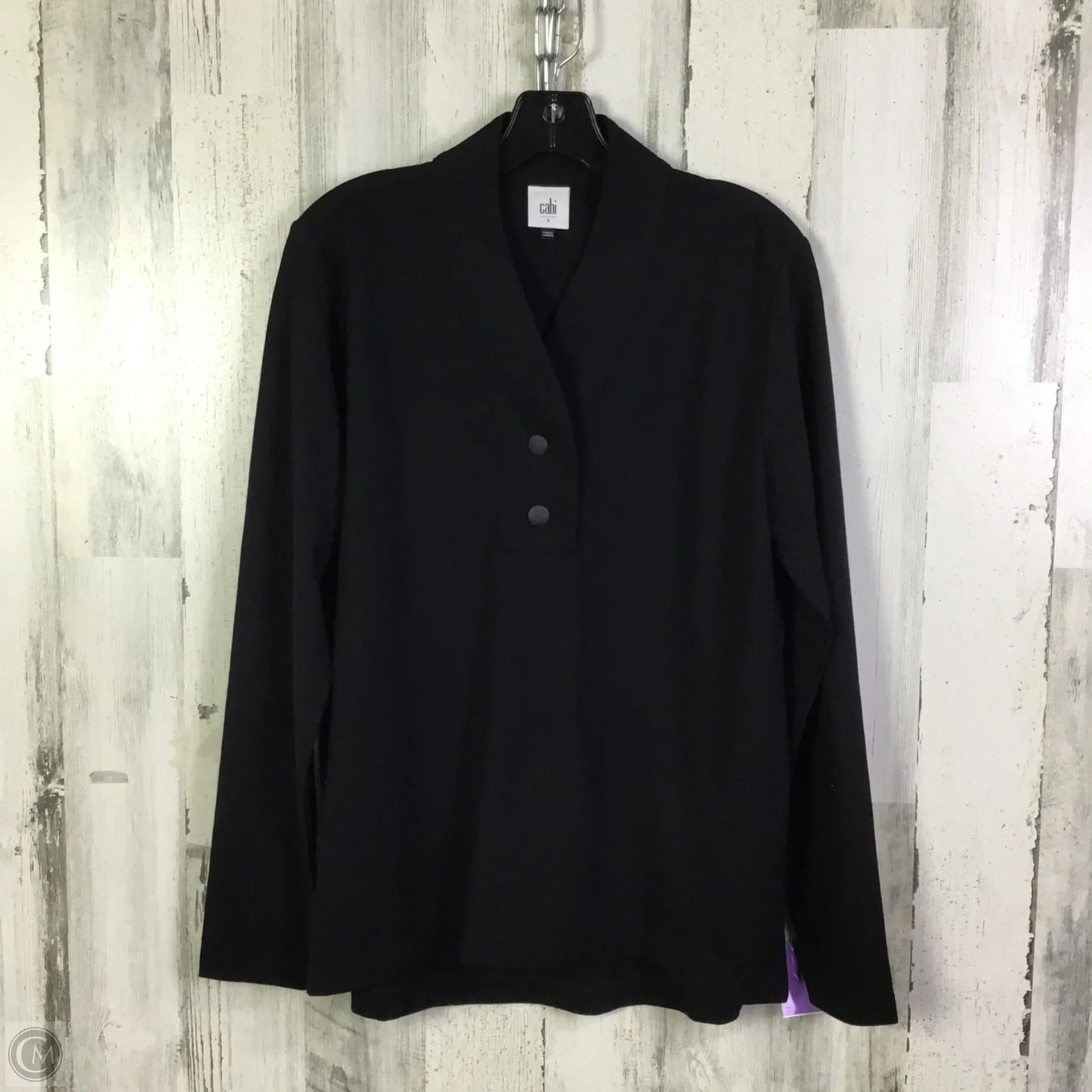 Top Long Sleeve By Cabi In Black, Size: S