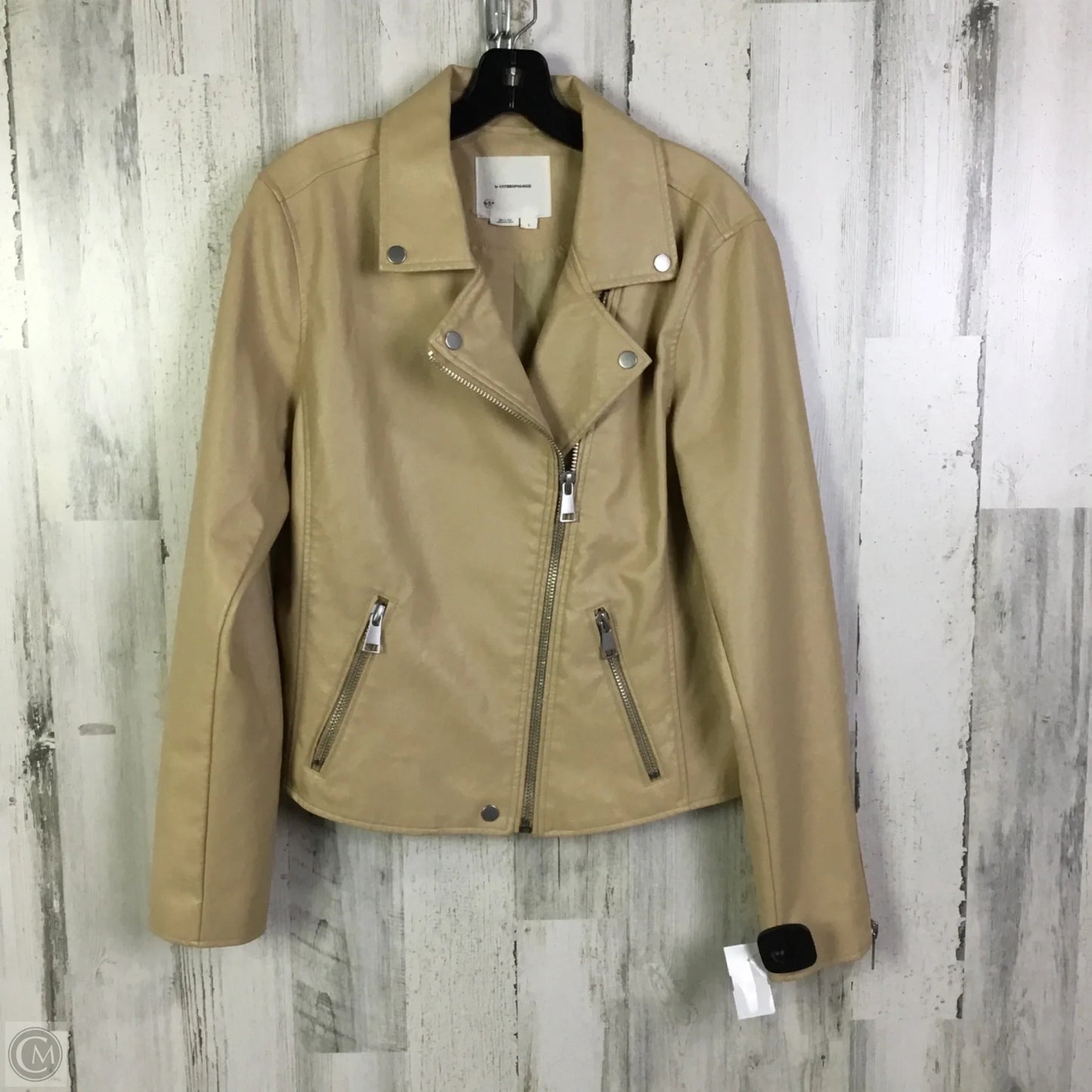 Jacket Moto By Anthropologie In Cream, Size: L