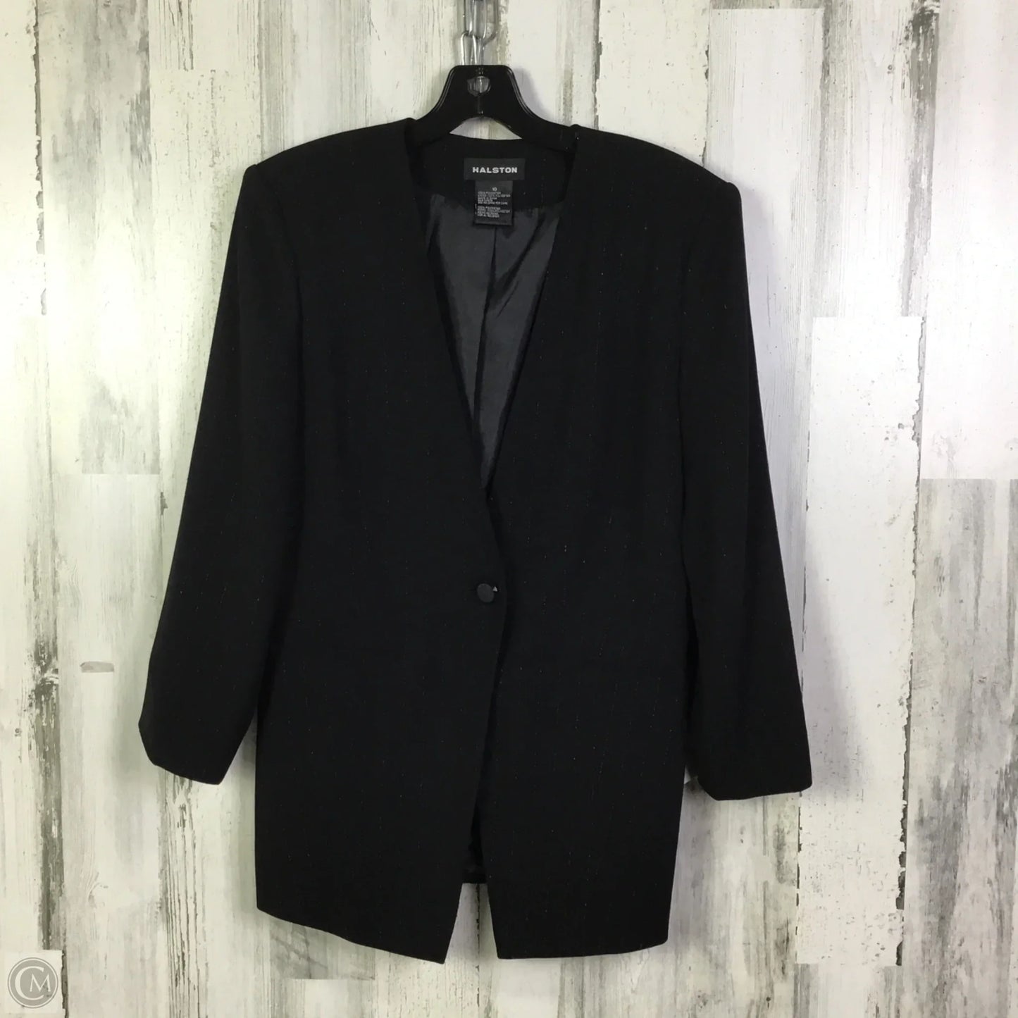 Blazer Designer By Halston In Black, Size: M