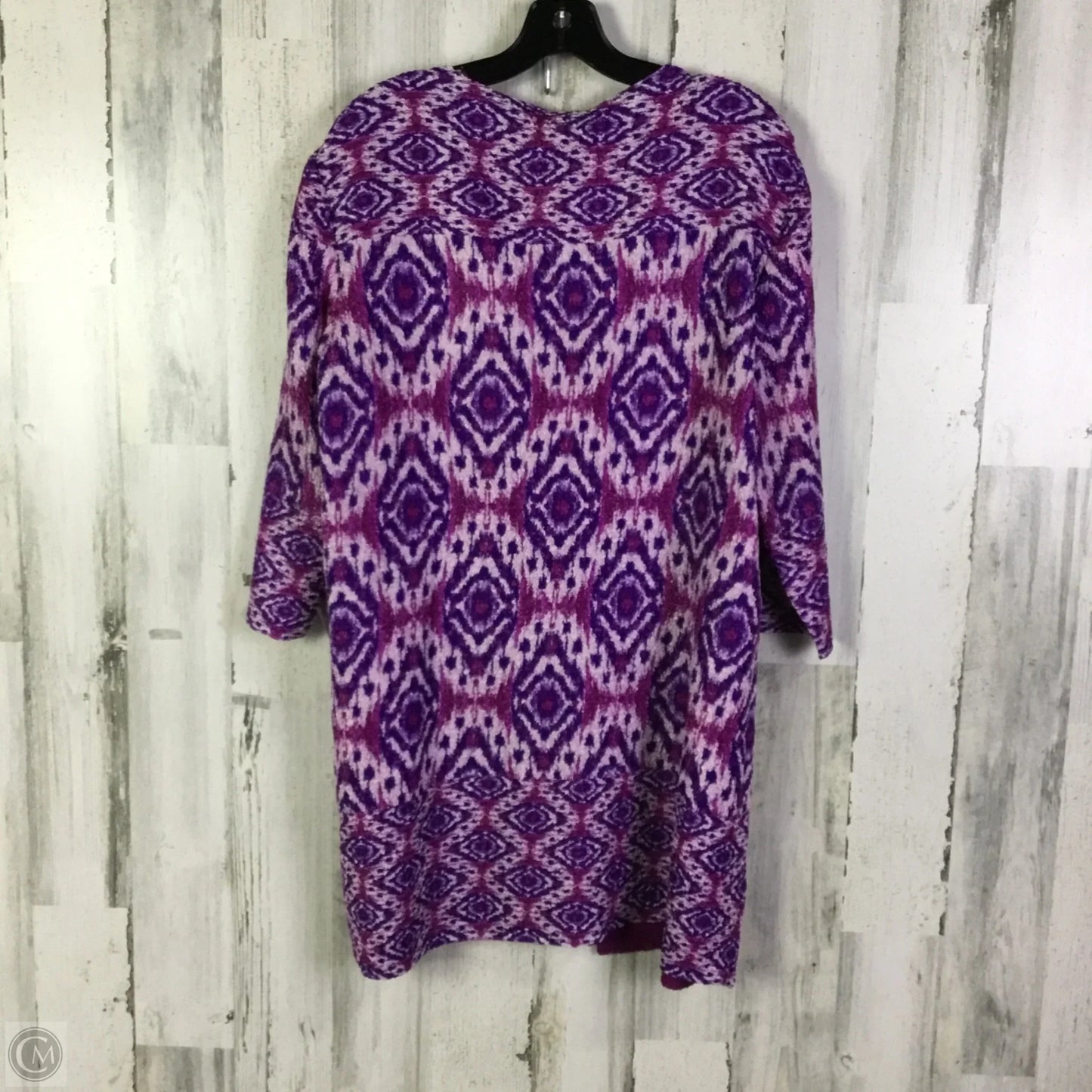 Cardigan By Chicos In Pink & Purple, Size: L