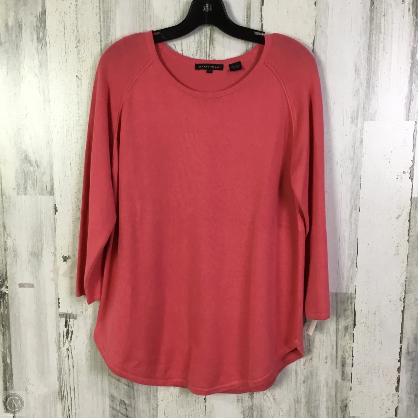 Sweater By Jeanne Pierre In Pink, Size: L