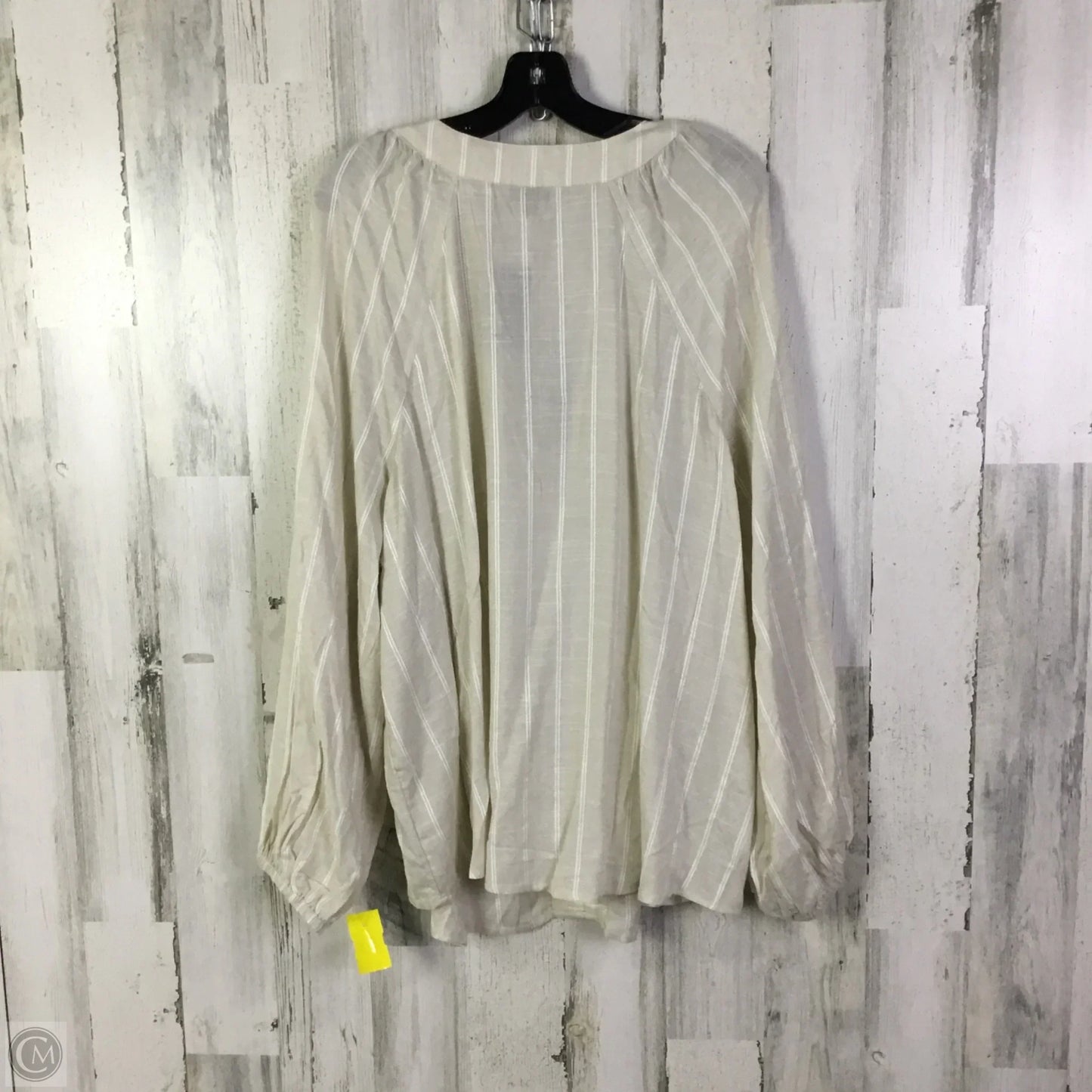 Top Long Sleeve By Torrid In Beige, Size: 1x