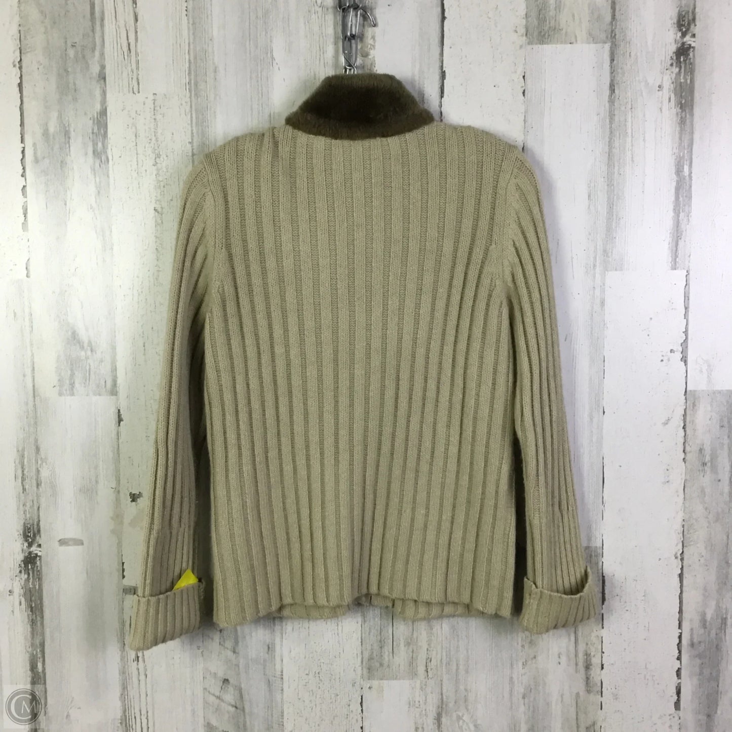 Sweater Cardigan By Axcess In Cream, Size: S