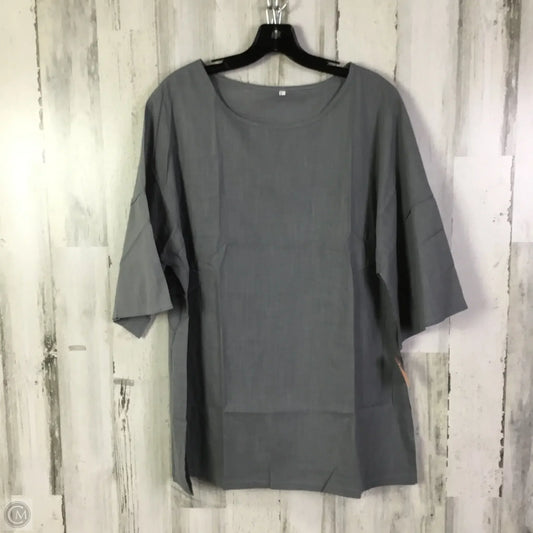 Top Short Sleeve Basic By Cmf In Grey, Size: 1x