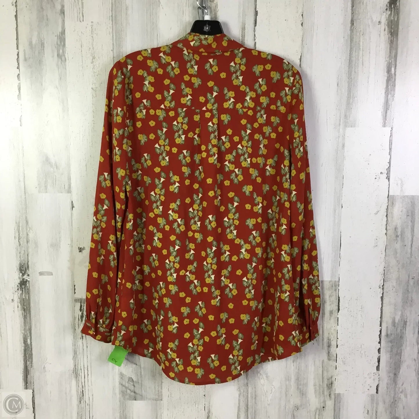 Blouse Long Sleeve By Cabi In Orange, Size: S