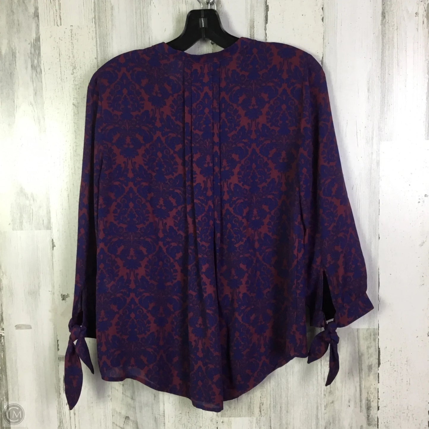 Blouse 3/4 Sleeve By 41 Hawthorn In Blue & Red, Size: S