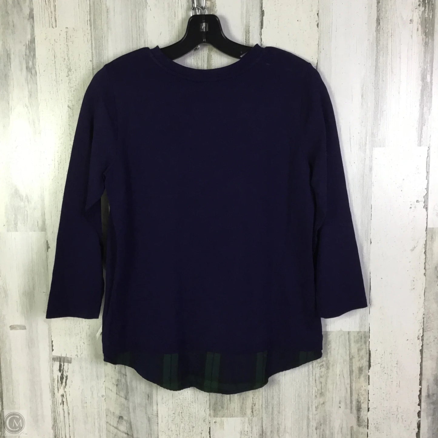 Top 3/4 Sleeve Basic By Lauren By Ralph Lauren In Blue, Size: S