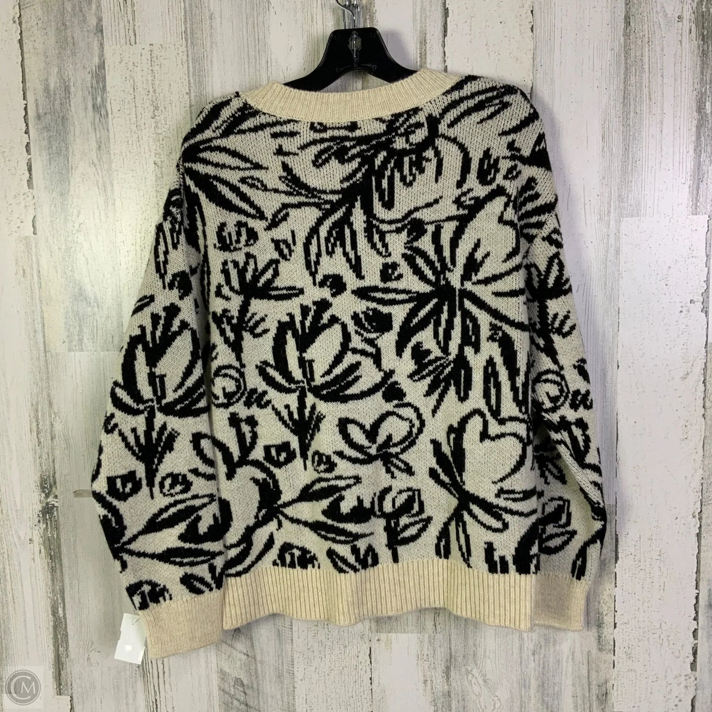 Sweater By Anthropologie In Black & Tan, Size: M