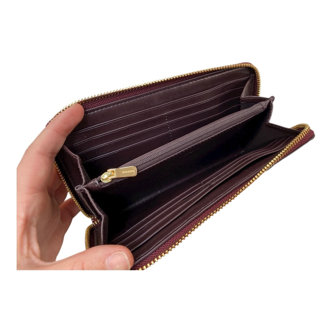 Wallet Designer By Coach In Red, Size:Medium