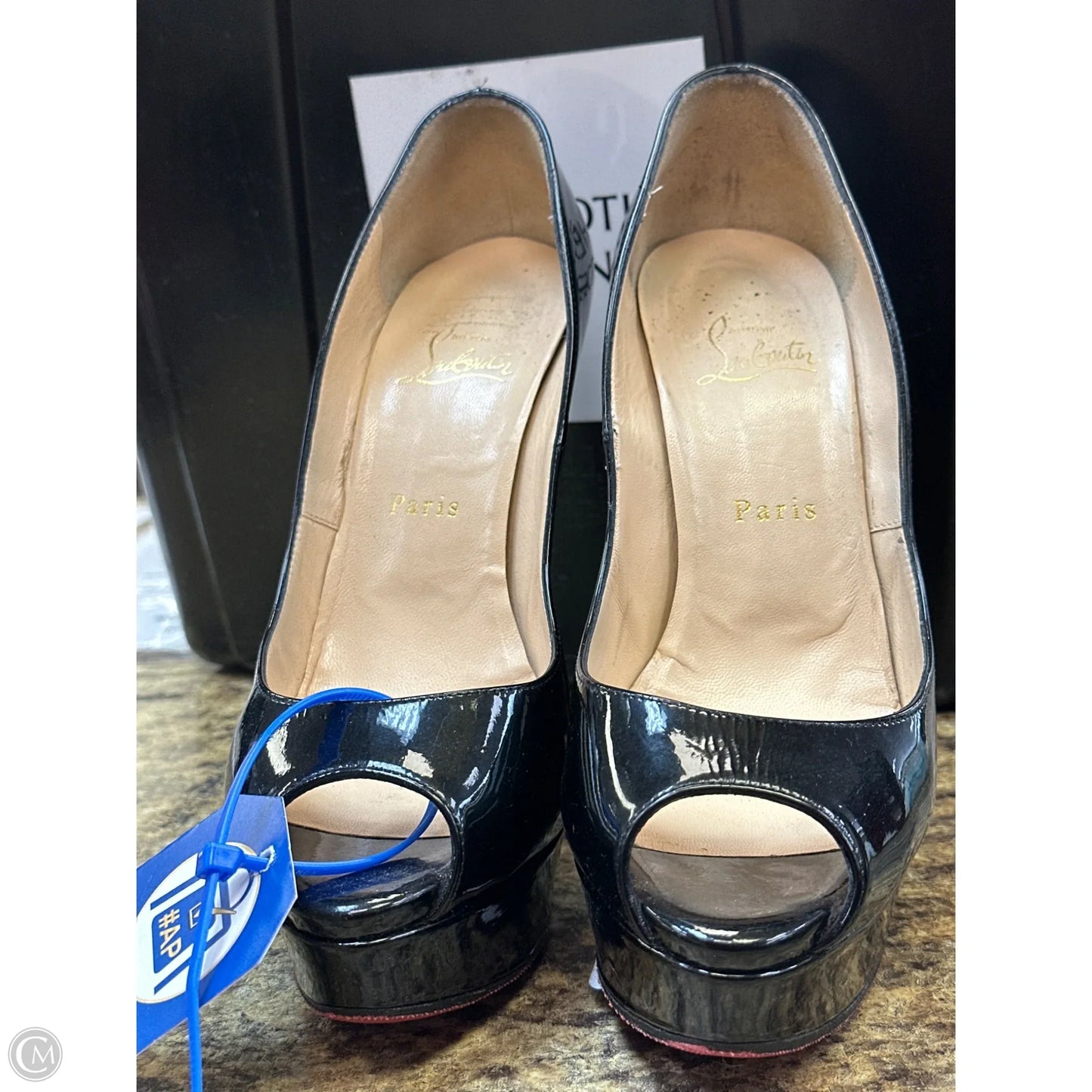 Shoes Designer By Christian Louboutin In Black, Size: 39.5