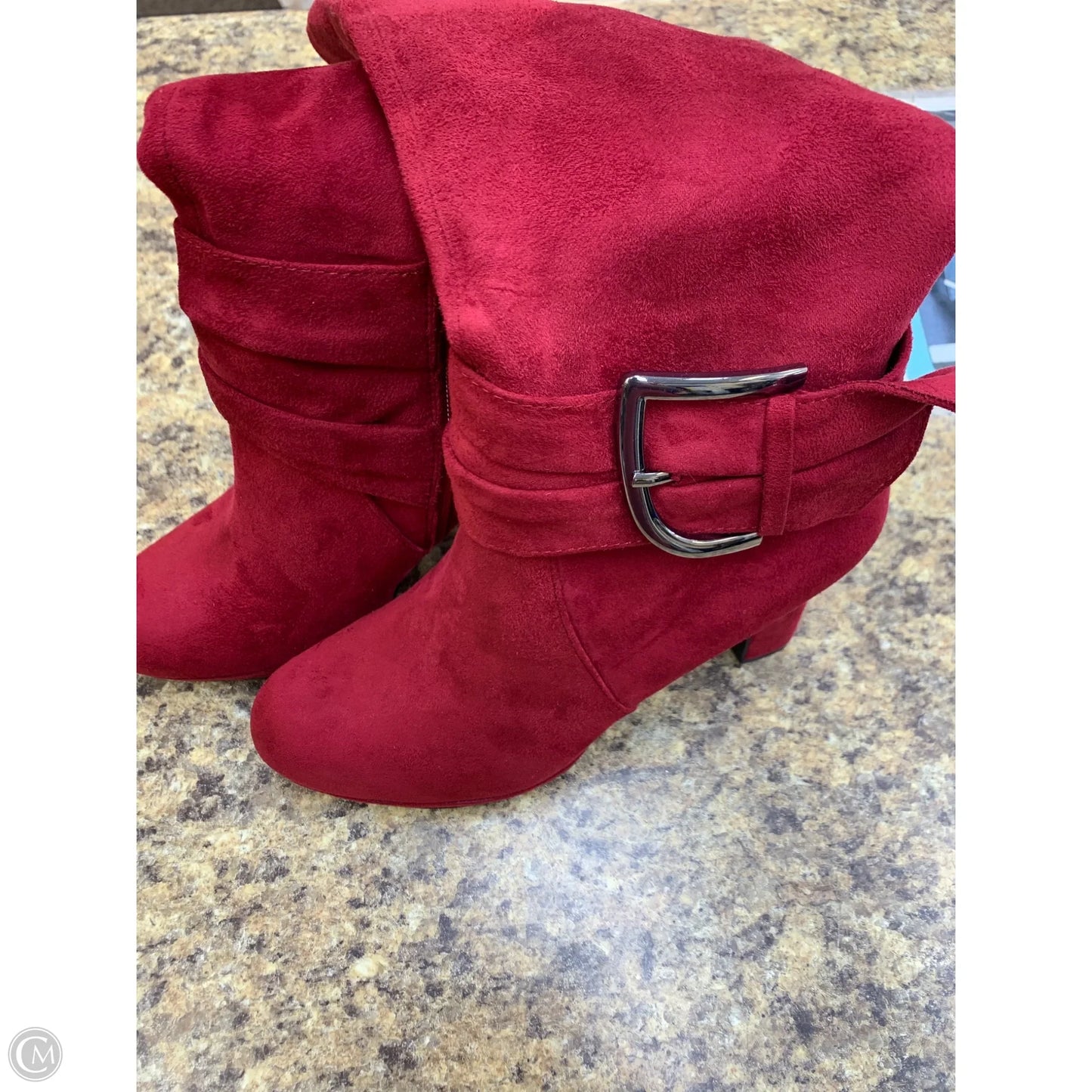 Boots Over-the-knee Heels By Impo In Red, Size: 8