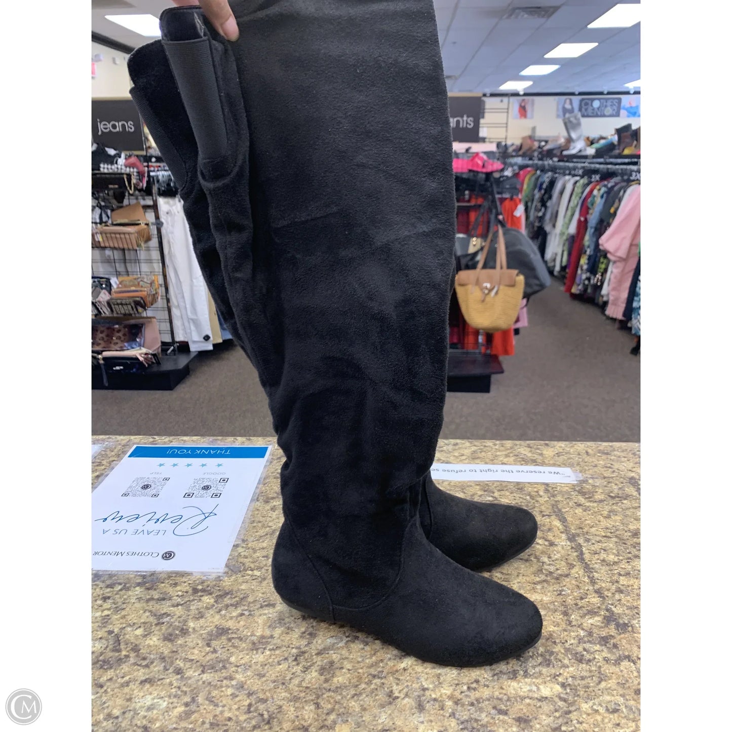 Boots Knee Flats By Cmf In Black, Size: 8
