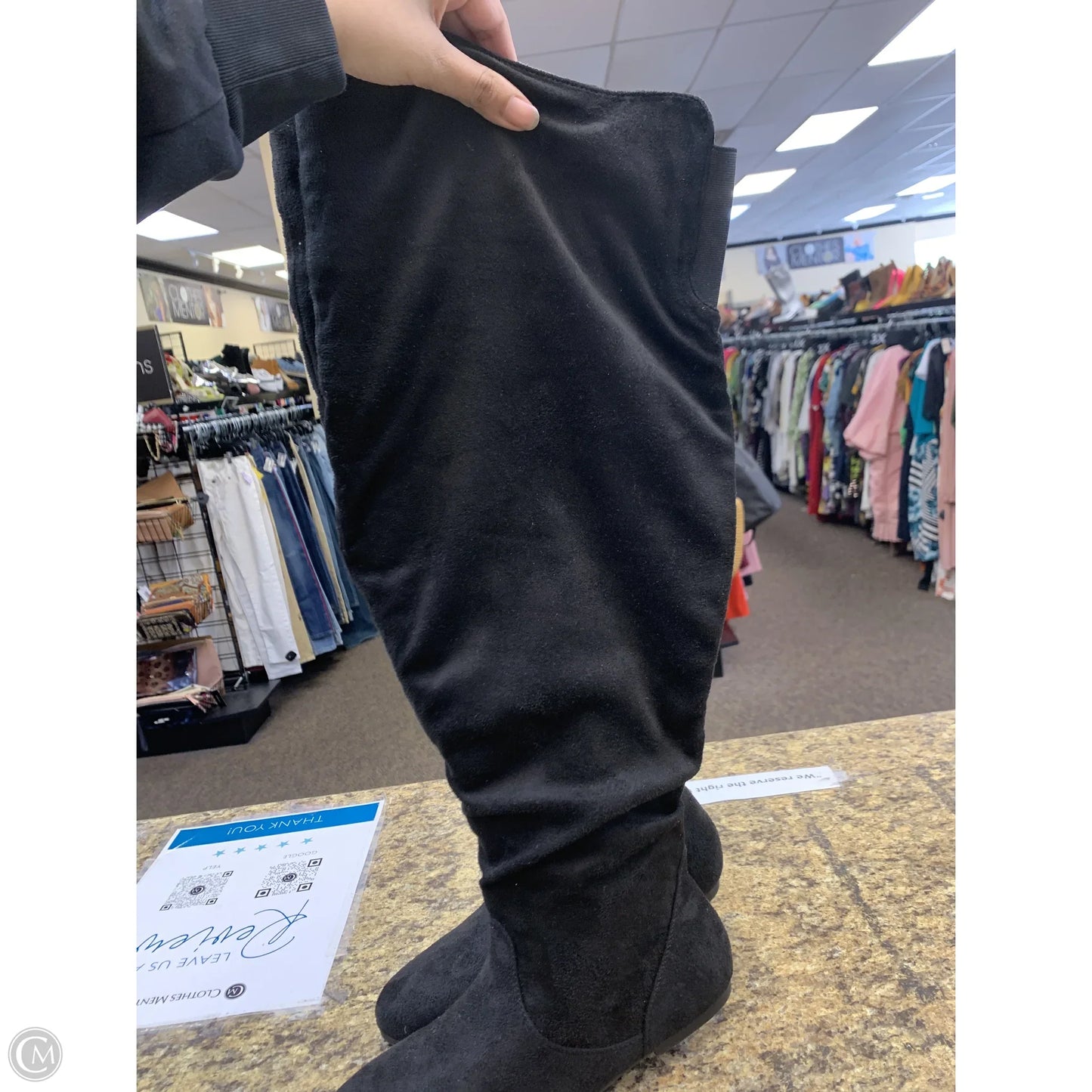 Boots Knee Flats By Cmf In Black, Size: 8