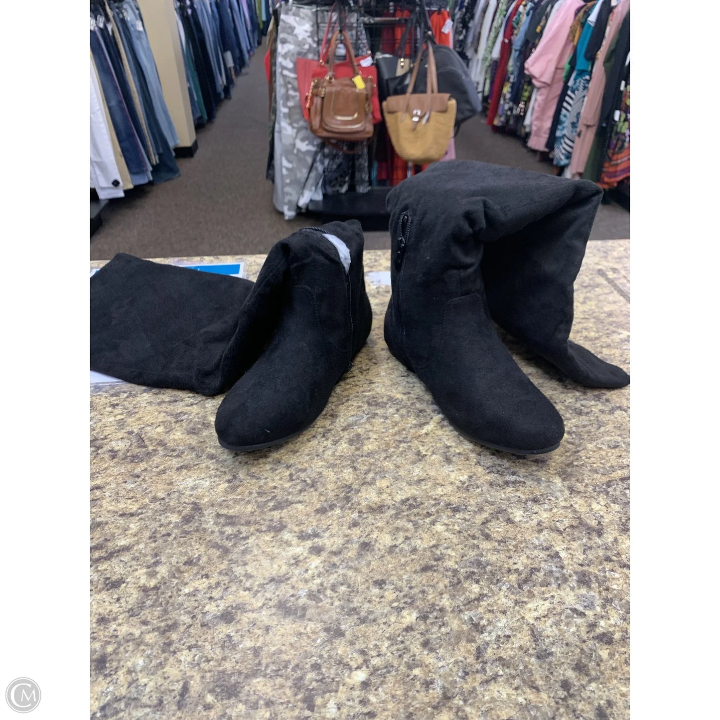 Boots Knee Flats By Cmf In Black, Size: 8