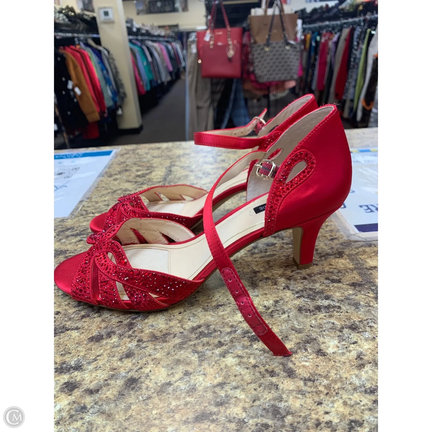 Shoes Heels Kitten By Alex Marie In Red, Size: 8.5