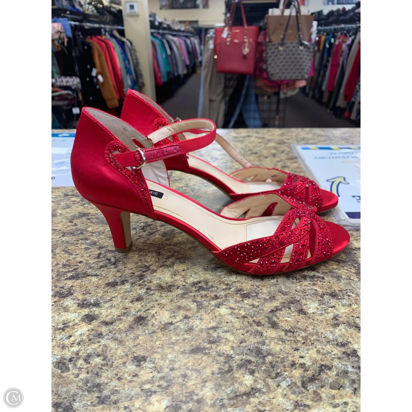 Shoes Heels Kitten By Alex Marie In Red, Size: 8.5
