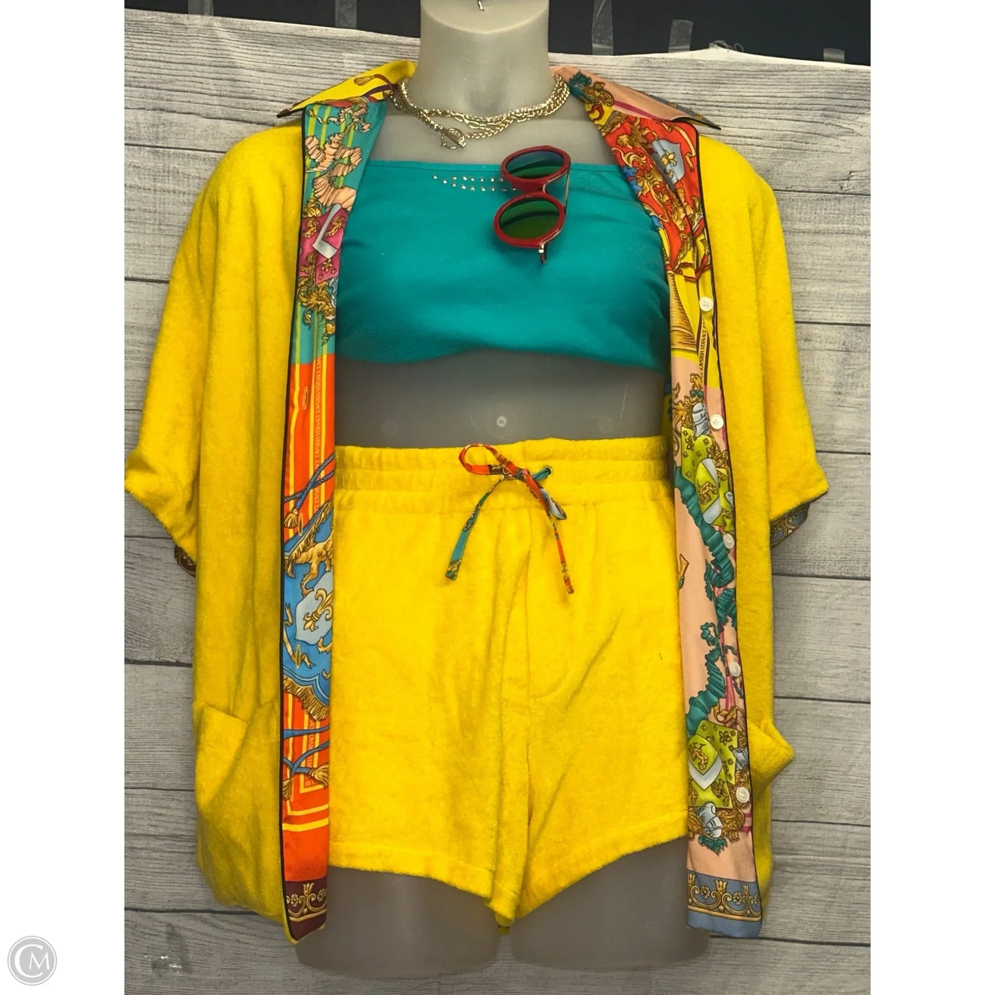 Shorts Set By Versace In Multi-colored, Size: 0