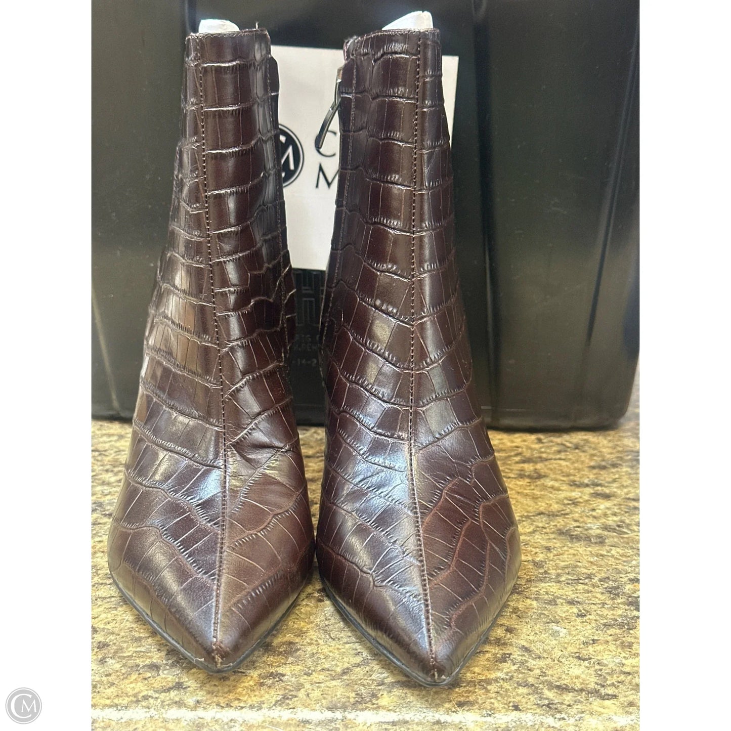 Boots Mid-calf Heels By Nine West In Brown, Size: 8.5