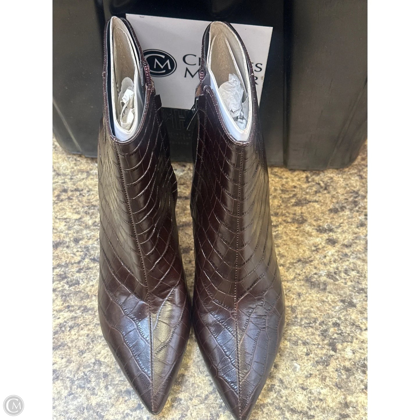 Boots Mid-calf Heels By Nine West In Brown, Size: 8.5