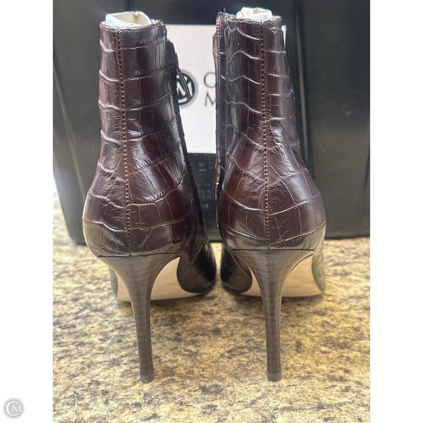 Boots Mid-calf Heels By Nine West In Brown, Size: 8.5