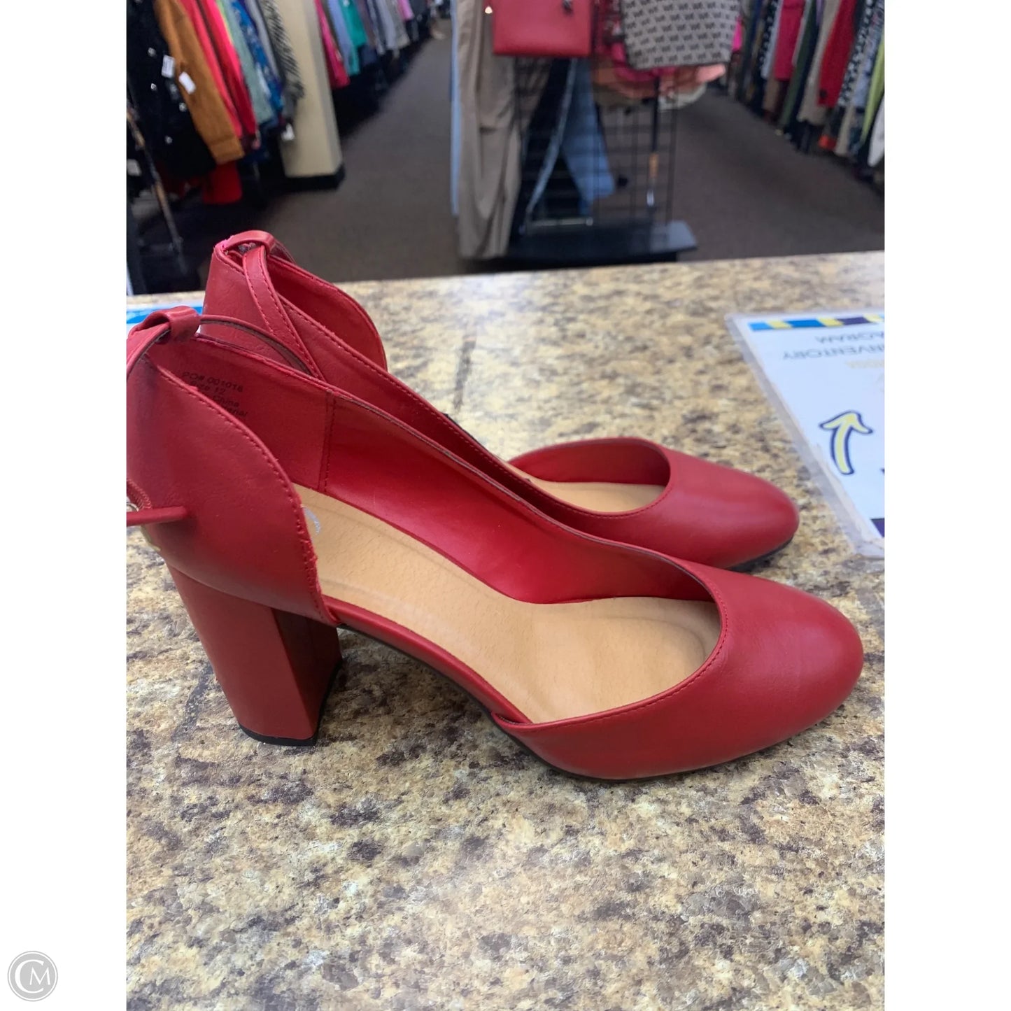 Shoes Heels Block By Cmf In Red, Size: 12