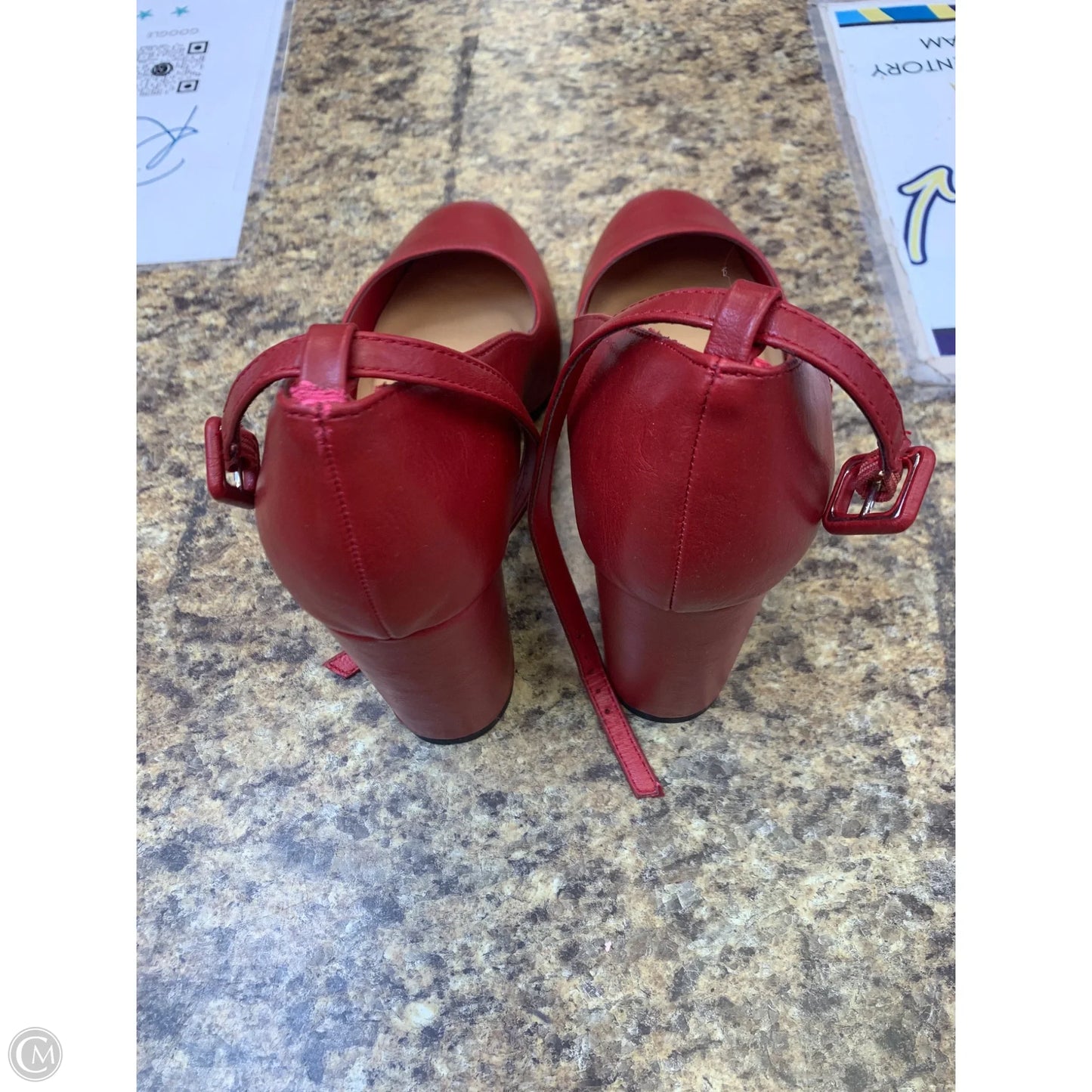 Shoes Heels Block By Cmf In Red, Size: 12
