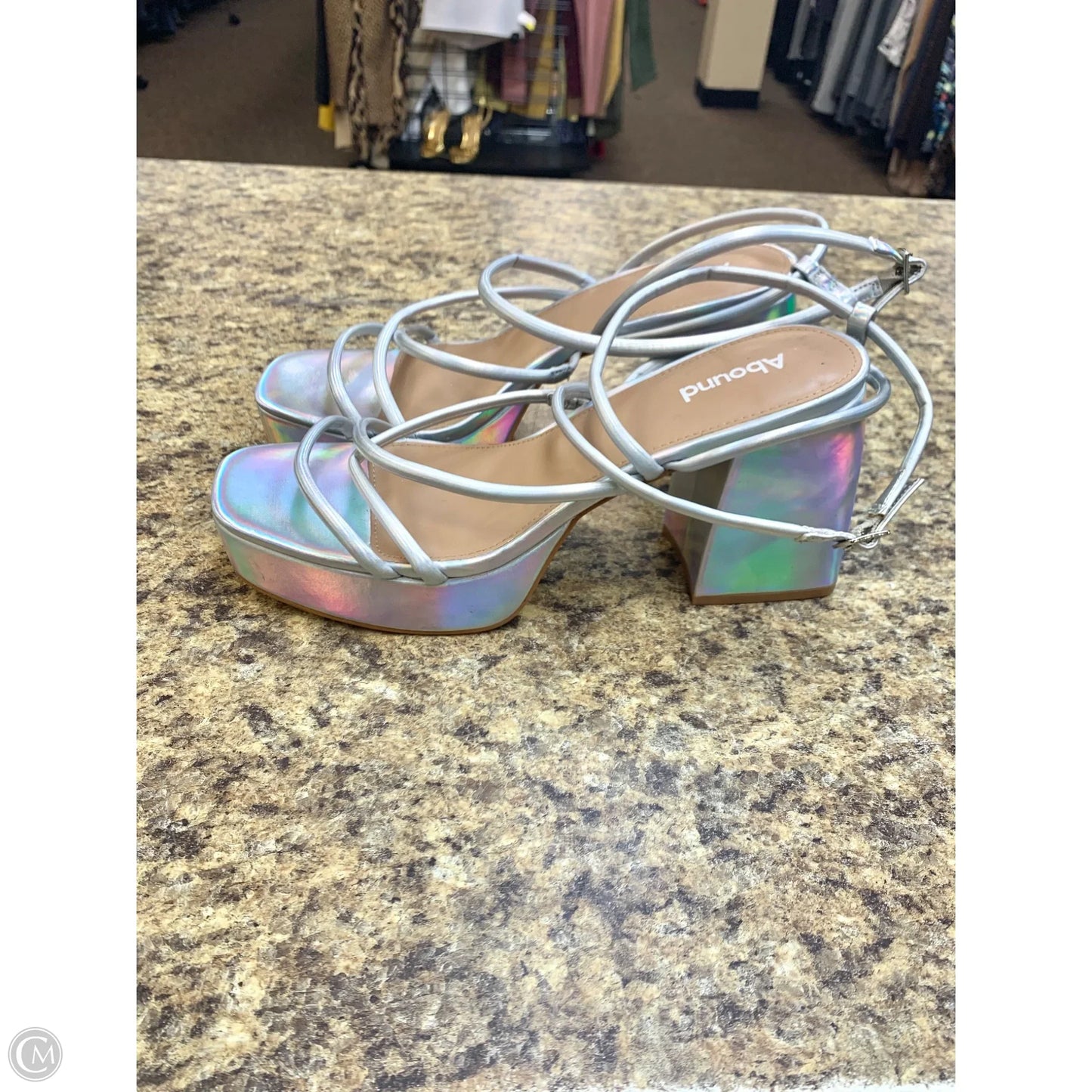 Shoes Heels Block By Abound In Grey, Size: 9