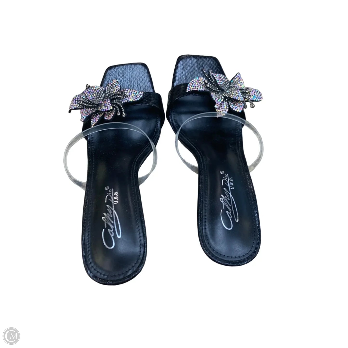 Shoes Heels Stiletto By Clothes Mentor In Black & Silver, Size: 8