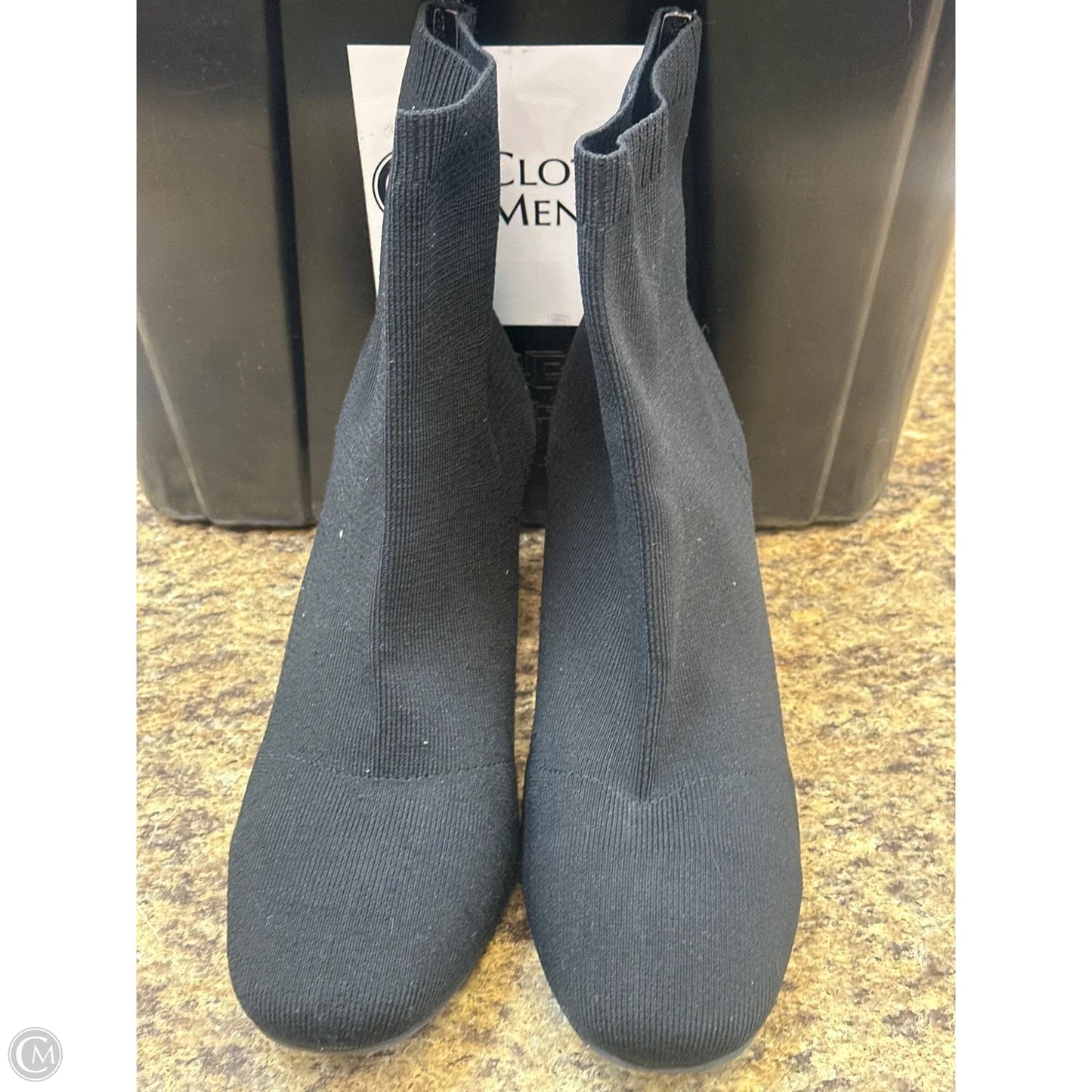 Boots Mid-calf Heels By Clothes Mentor In Black, Size: 12